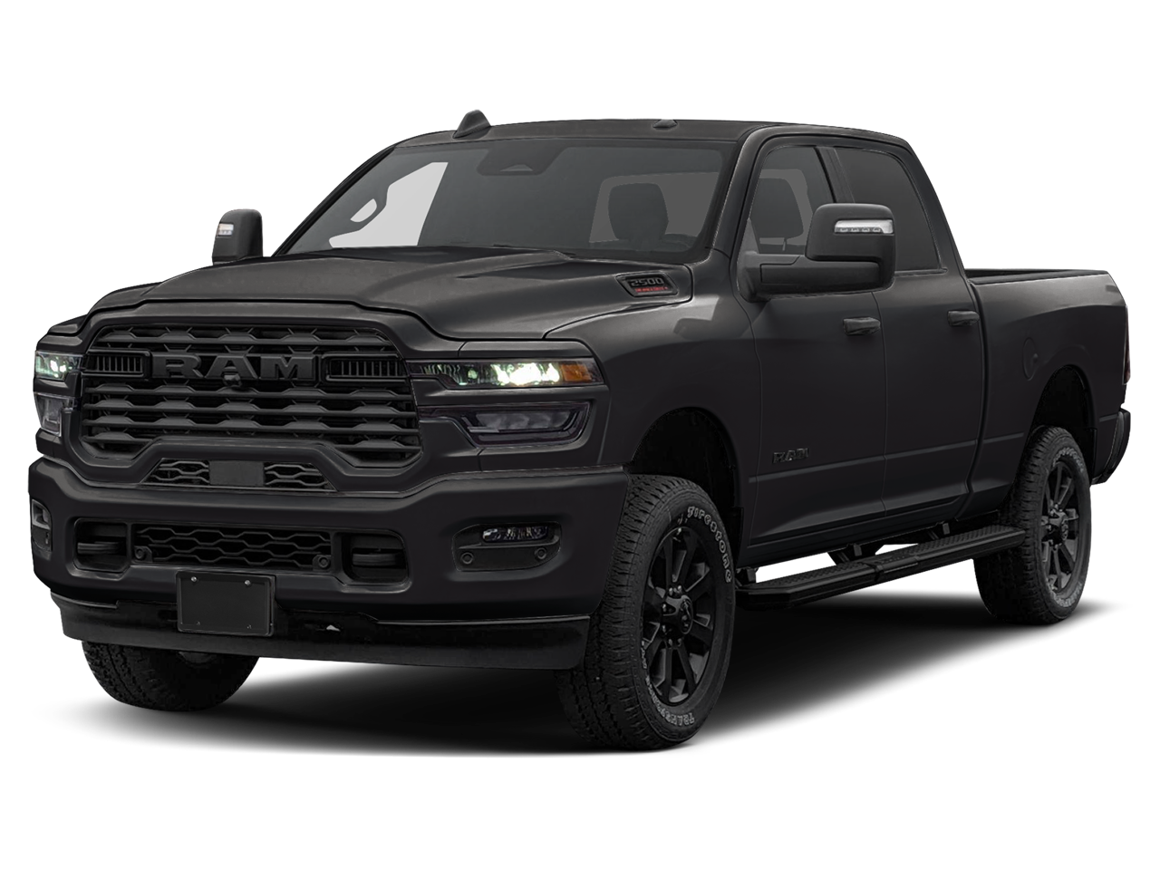 2026 RAM 2500 Big Horn in Diamond Black Crystal Pearlcoat — front three-quarter view