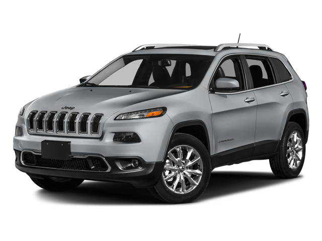 2016 Jeep Cherokee Limited in Billet Silver Metallic Clearcoat — front three-quarter view
