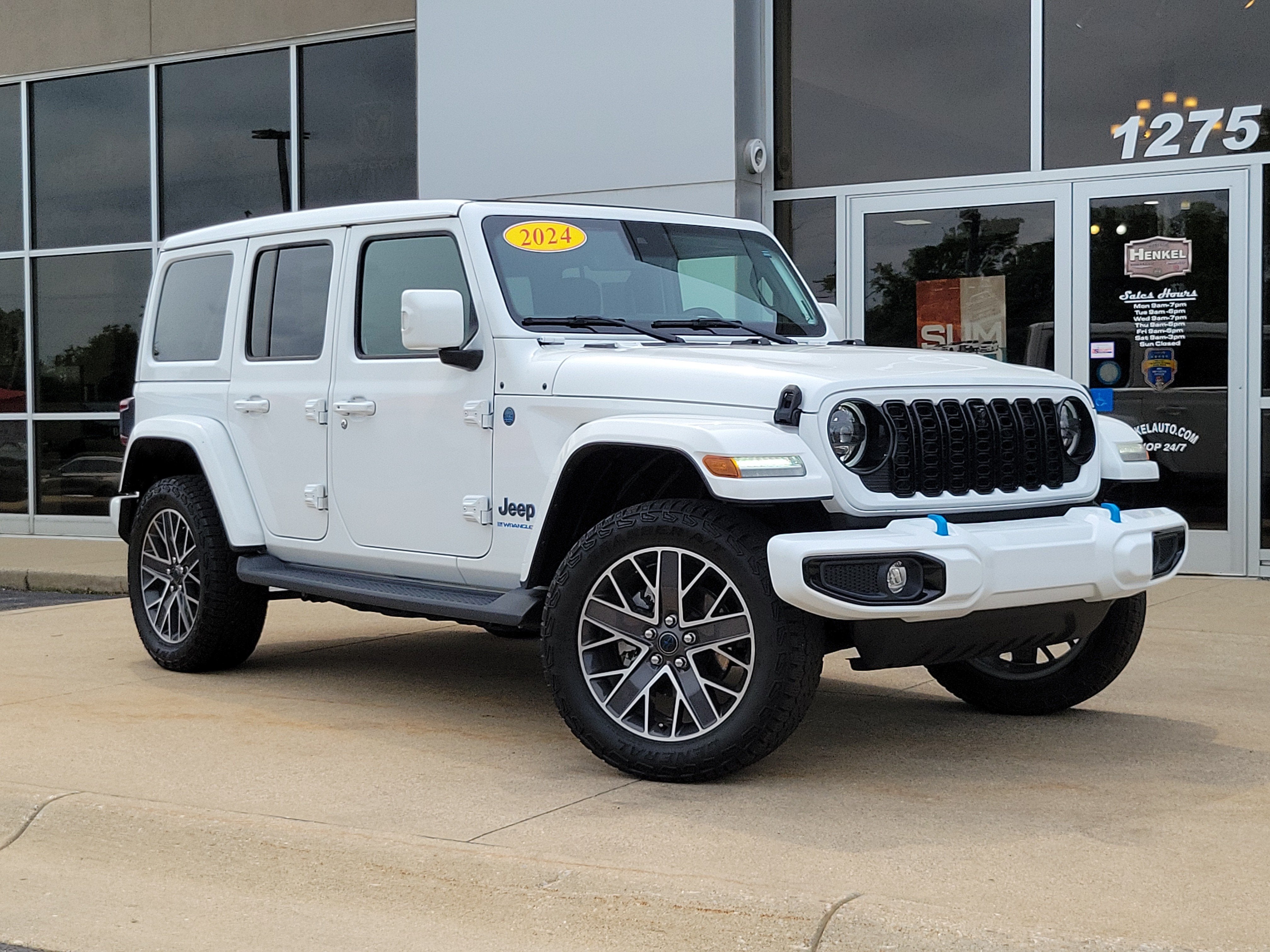 2024 Jeep Wrangler 4xe Summit 4xe in Bright White Clearcoat — front three-quarter view