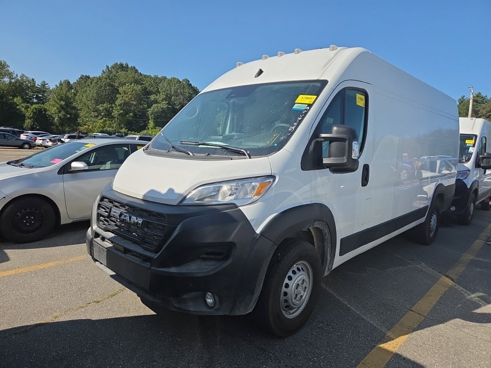 2025 RAM ProMaster 2500 Cargo Van Tradesman High Roof 136' WB w/Pass Seat in Bright White Clearcoat — front three-quarter view