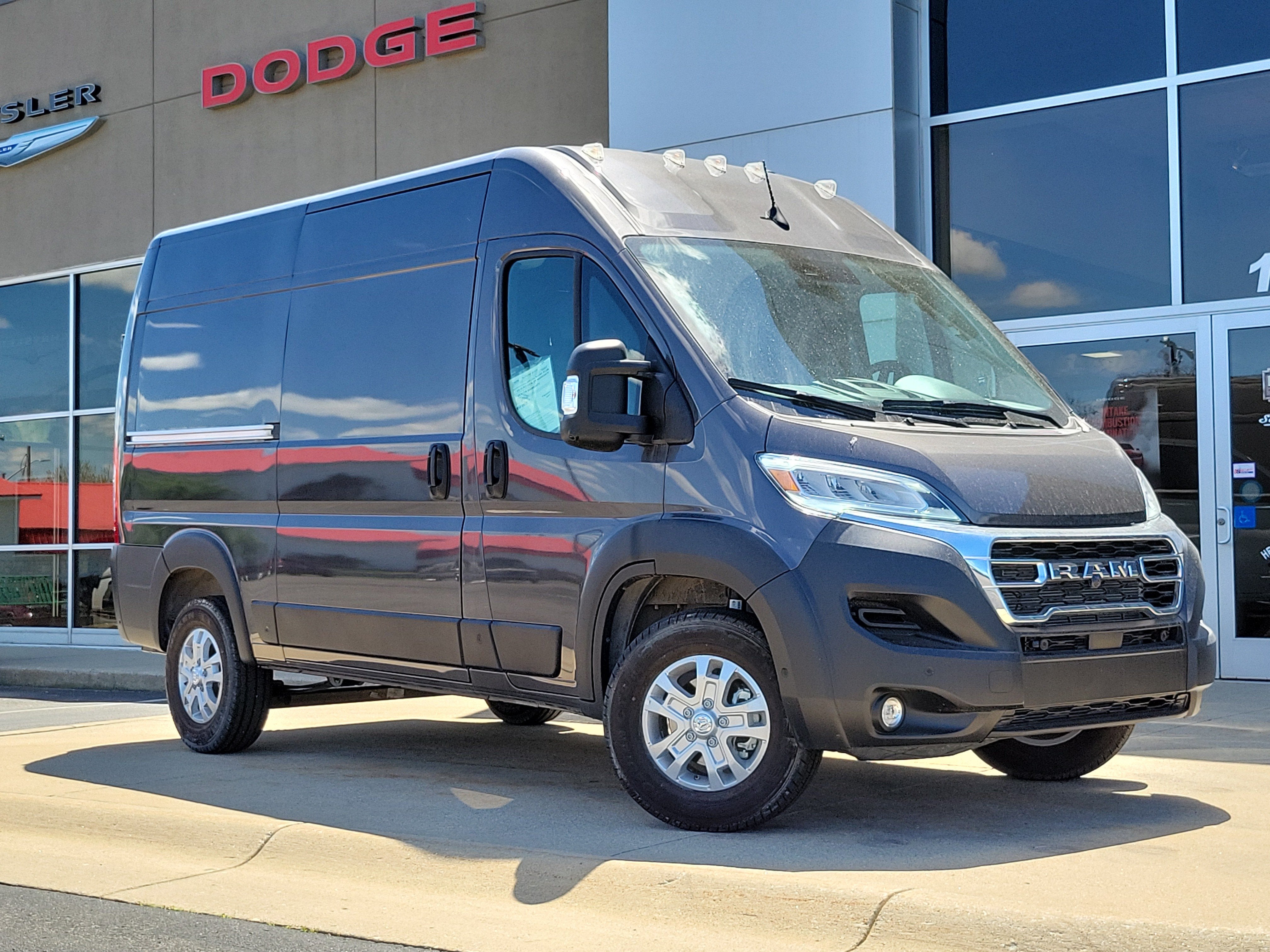 2025 RAM ProMaster 2500 Cargo Van SLT High Roof 136' WB in Granite Crystal Metallic Clearcoat — front three-quarter view