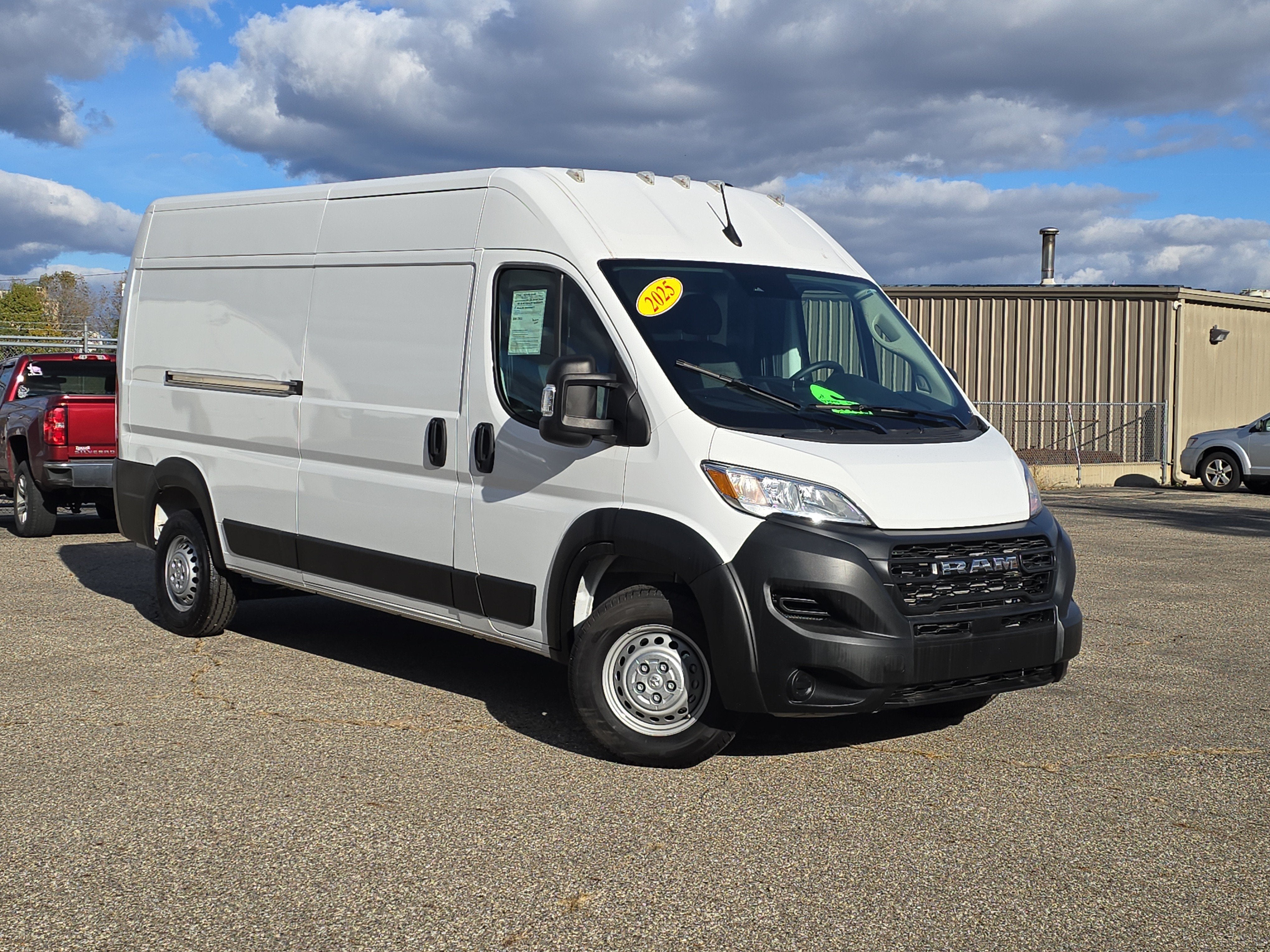 2025 RAM ProMaster 2500 Cargo Van Tradesman High Roof 159' WB w/Pass Seat in Bright White Clearcoat — front three-quarter view