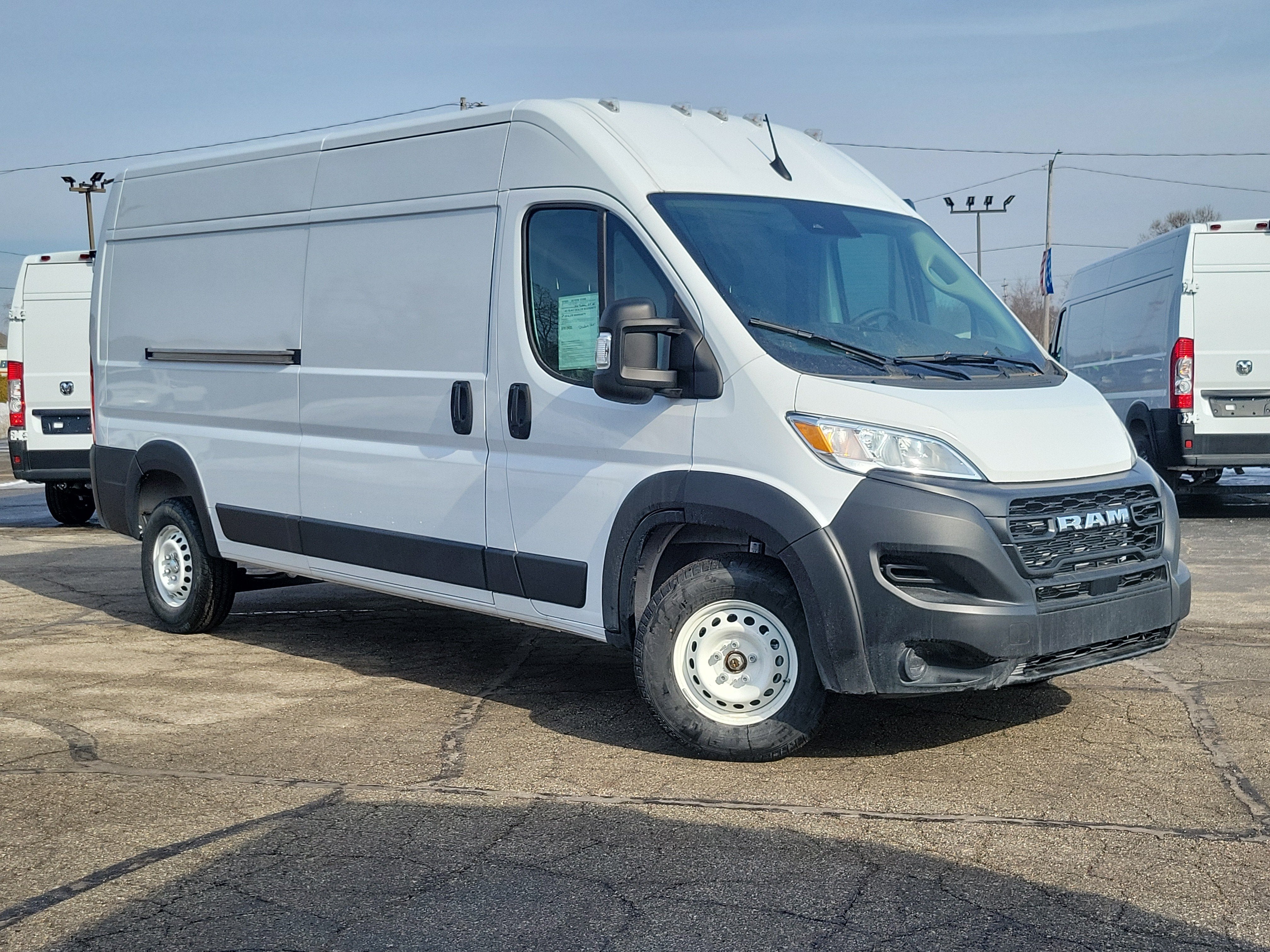 2025 RAM ProMaster 2500 Cargo Van Tradesman High Roof 159' WB w/Pass Seat in Bright White Clearcoat — front three-quarter view