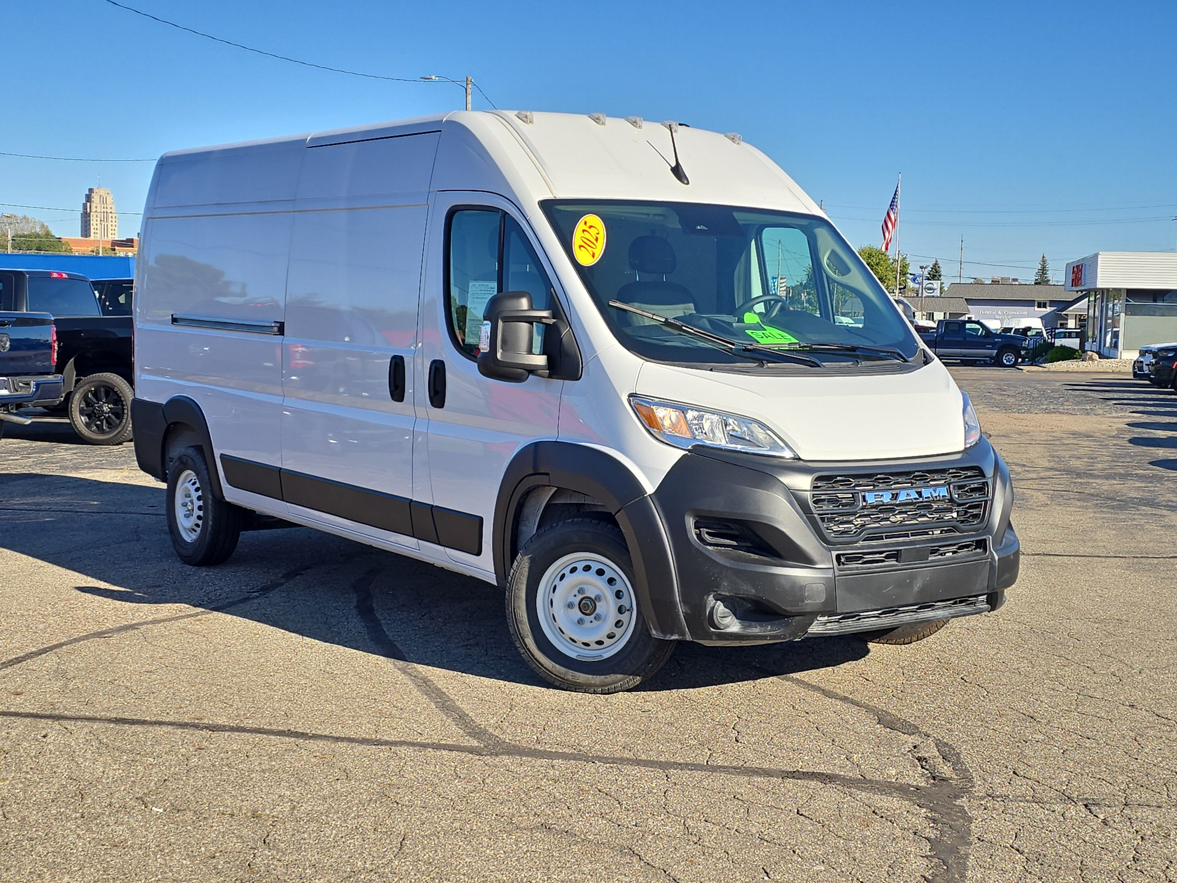 2025 RAM ProMaster 2500 Cargo Van Tradesman High Roof 159' WB w/Pass Seat in Bright White Clearcoat — front three-quarter view