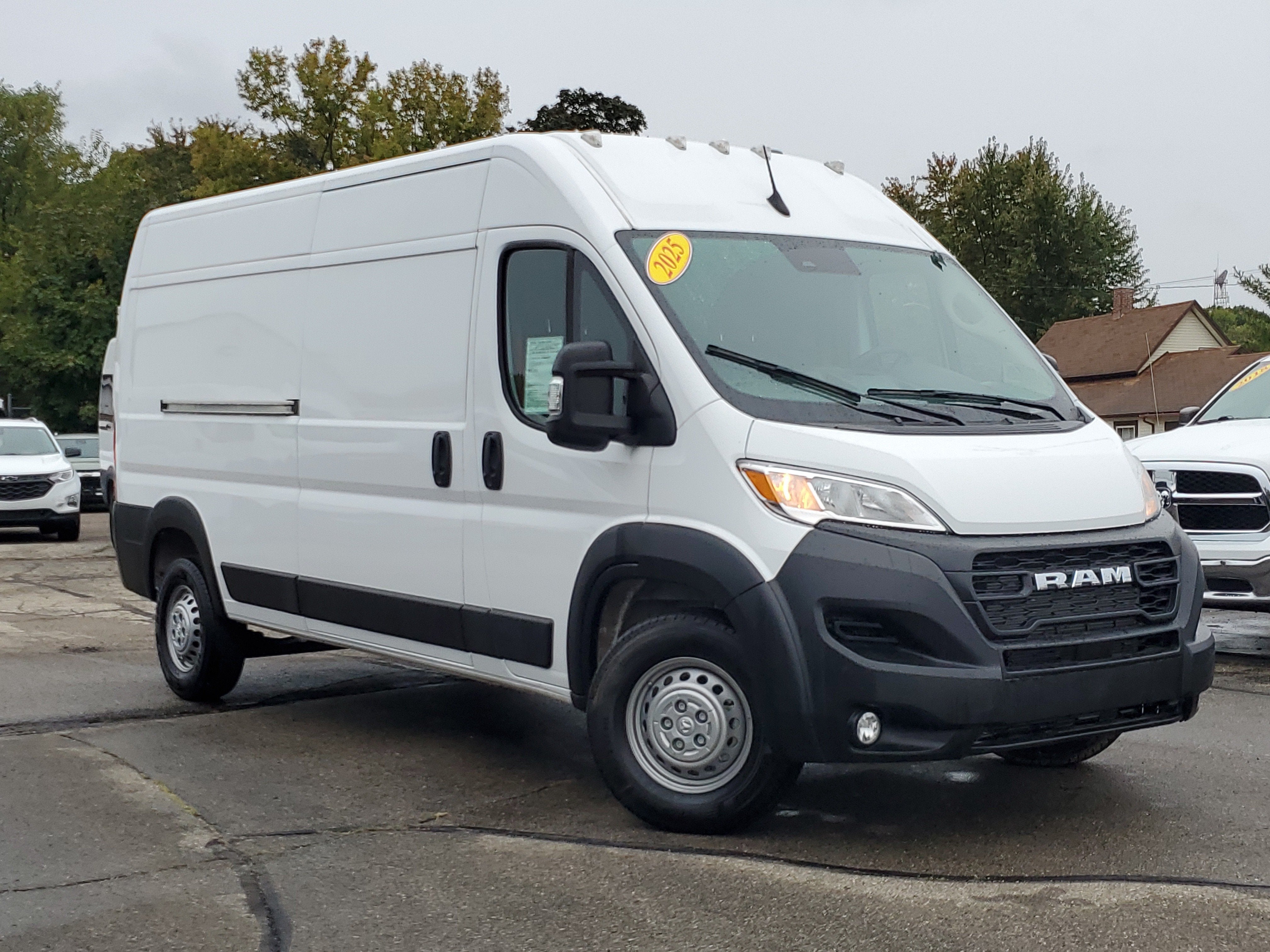 2025 RAM ProMaster 2500 Cargo Van Tradesman High Roof 159' WB w/Pass Seat in Bright White Clearcoat — front three-quarter view