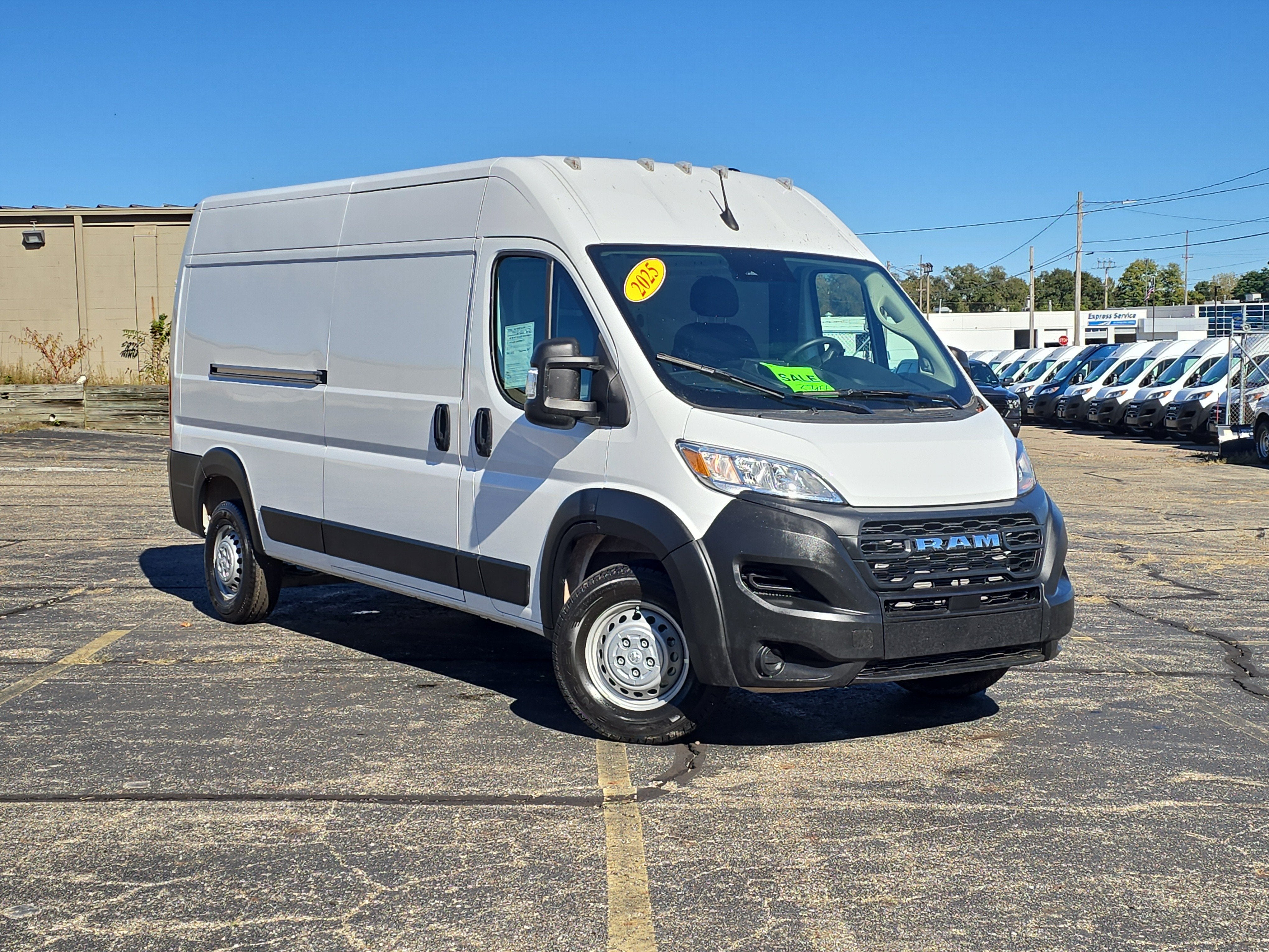 2025 RAM ProMaster 2500 Cargo Van Tradesman High Roof 159' WB w/Pass Seat in Bright White Clearcoat — front three-quarter view