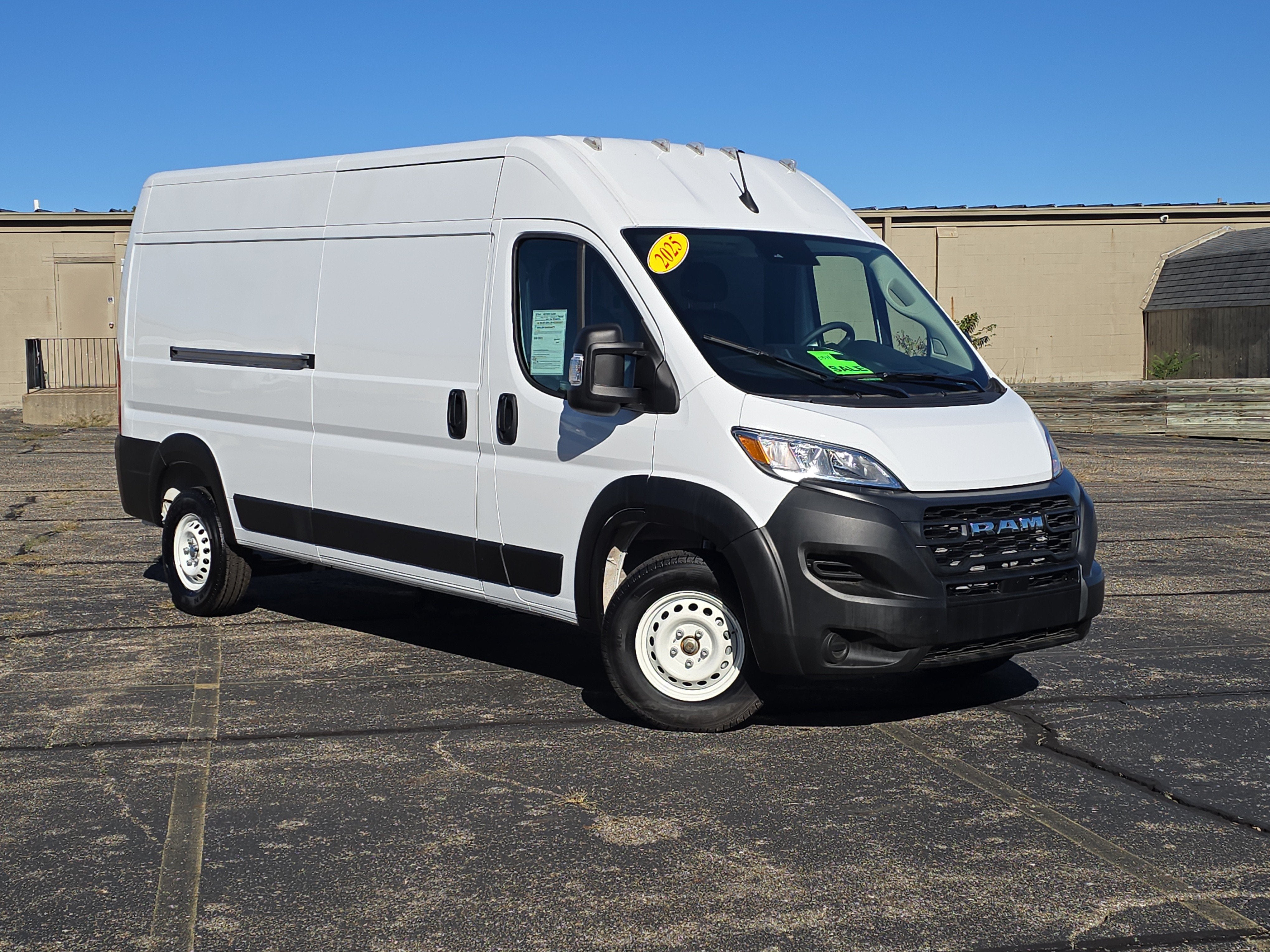 2025 RAM ProMaster 2500 Cargo Van Tradesman High Roof 159' WB w/Pass Seat in Bright White Clearcoat — front three-quarter view