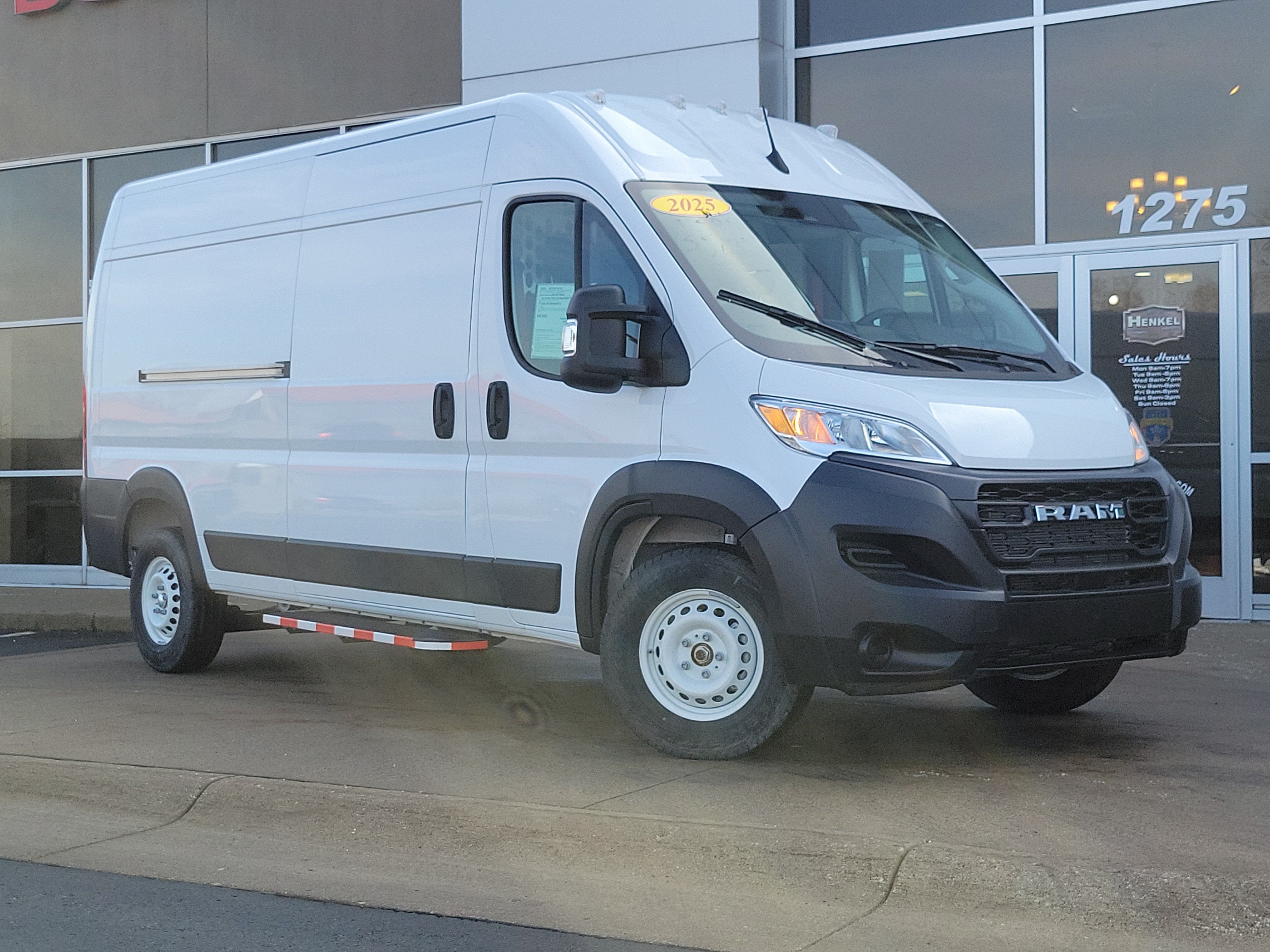 2025 RAM ProMaster 2500 Cargo Van Tradesman High Roof 159' WB w/Pass Seat in Bright White Clearcoat — front three-quarter view