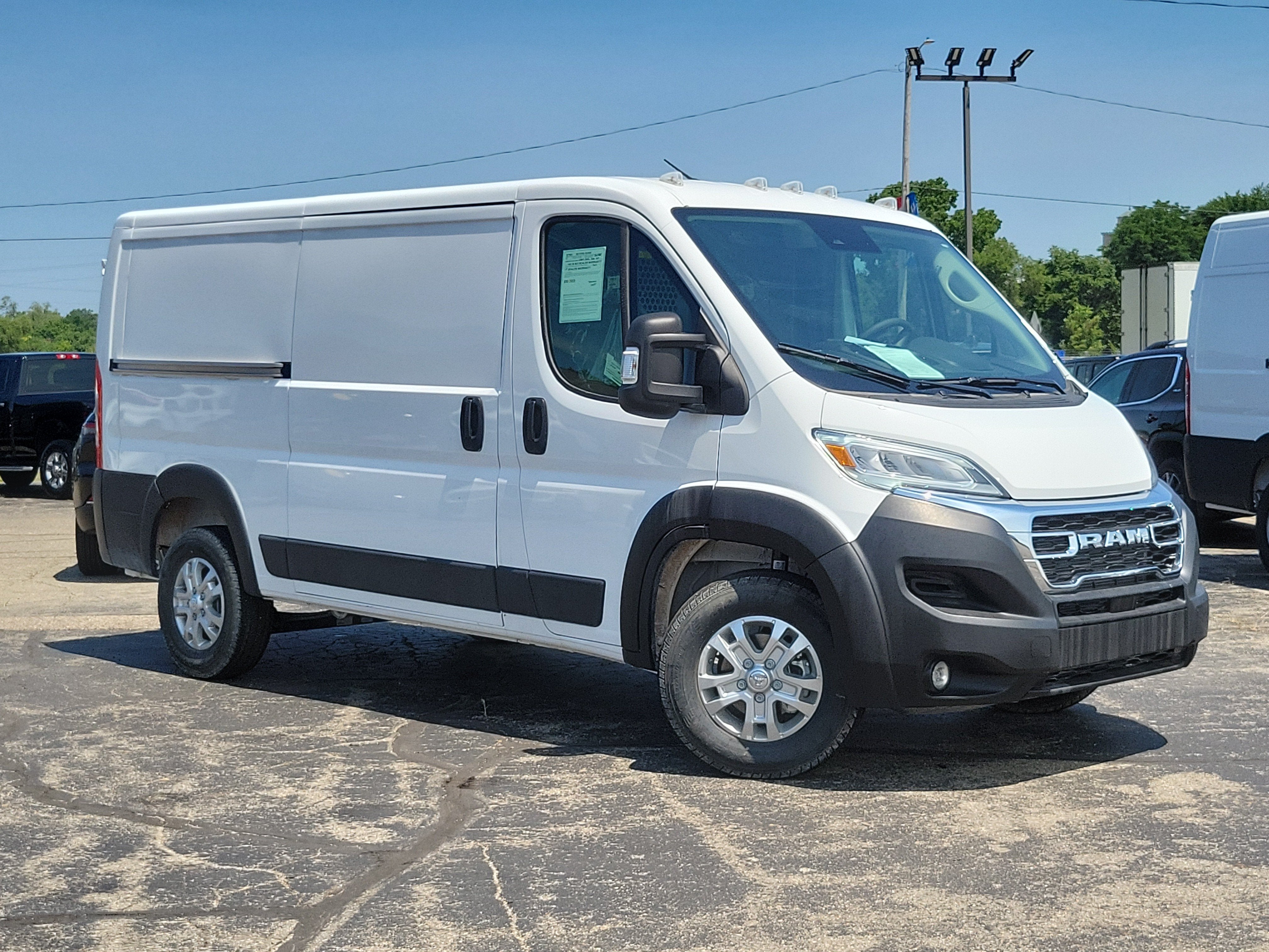 2025 RAM ProMaster 2500 Cargo Van SLT Low Roof 136' WB in Bright White Clearcoat — front three-quarter view