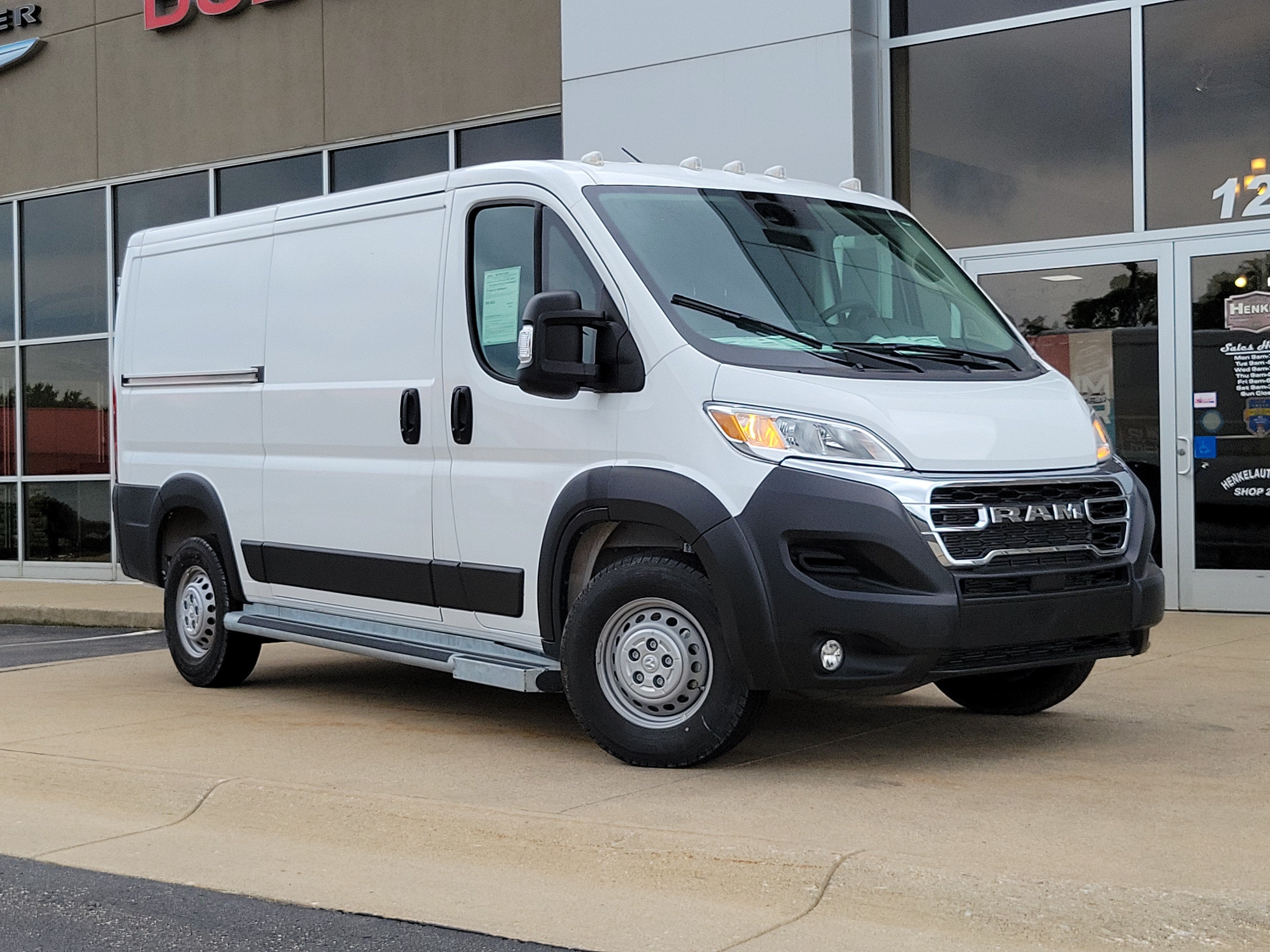 2025 RAM ProMaster 2500 Cargo Van Tradesman Low Roof 136' WB w/Pass Seat in Bright White Clearcoat — front three-quarter view