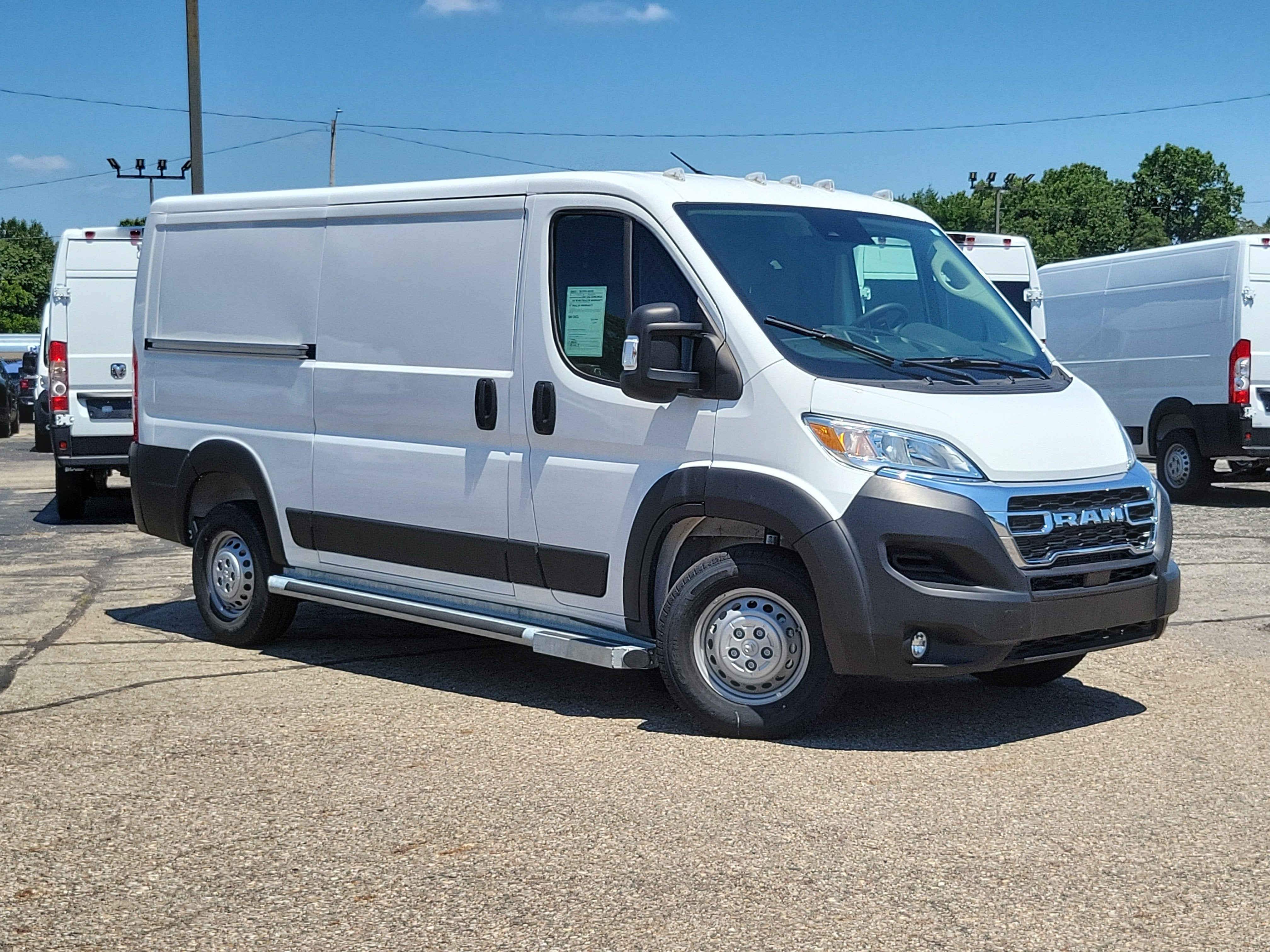 2025 RAM ProMaster 2500 Cargo Van Tradesman Low Roof 136' WB w/Pass Seat in Bright White Clearcoat — front three-quarter view