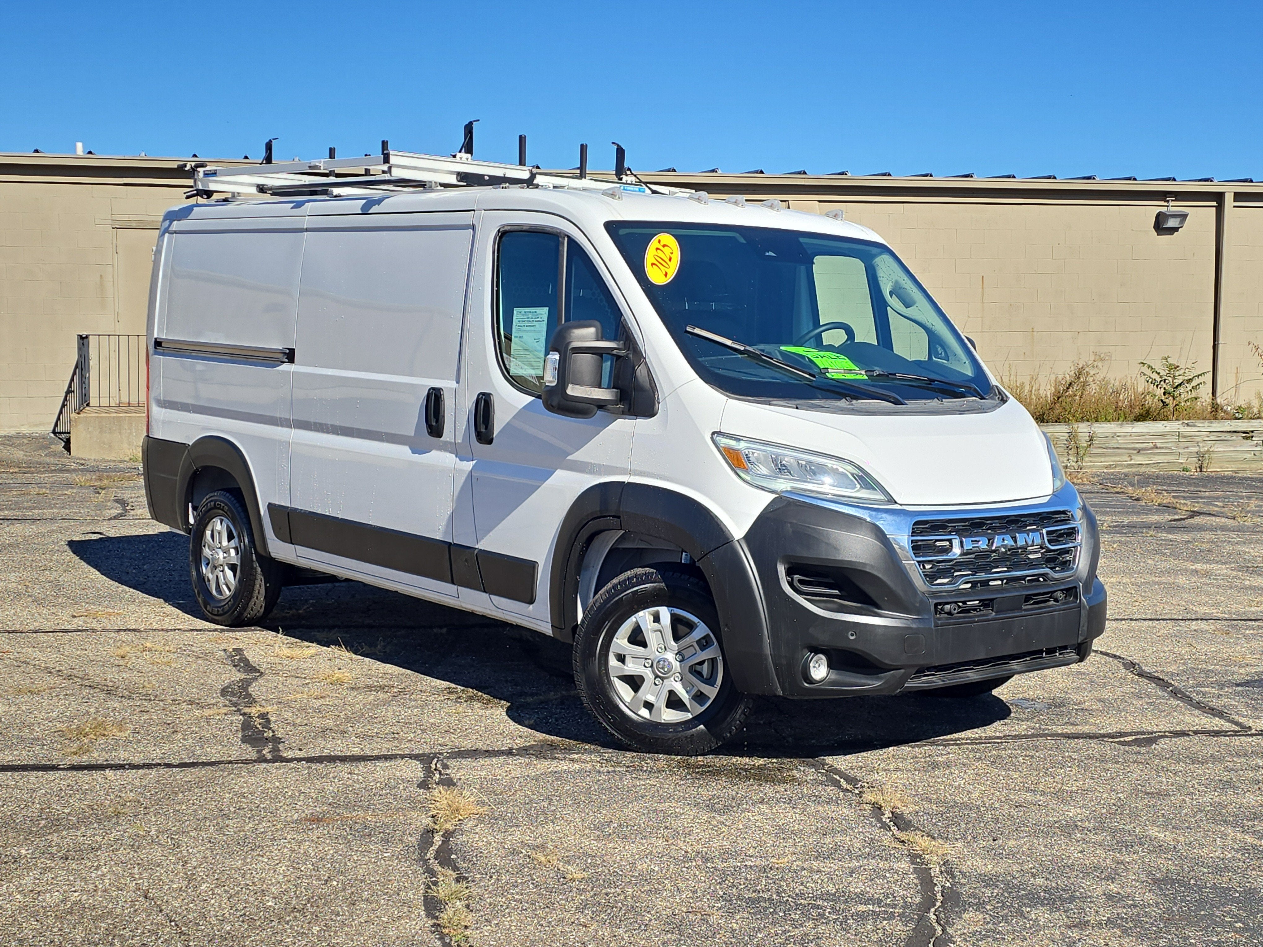 2025 RAM ProMaster 2500 Cargo Van SLT Low Roof 136' WB in Bright White Clearcoat — front three-quarter view