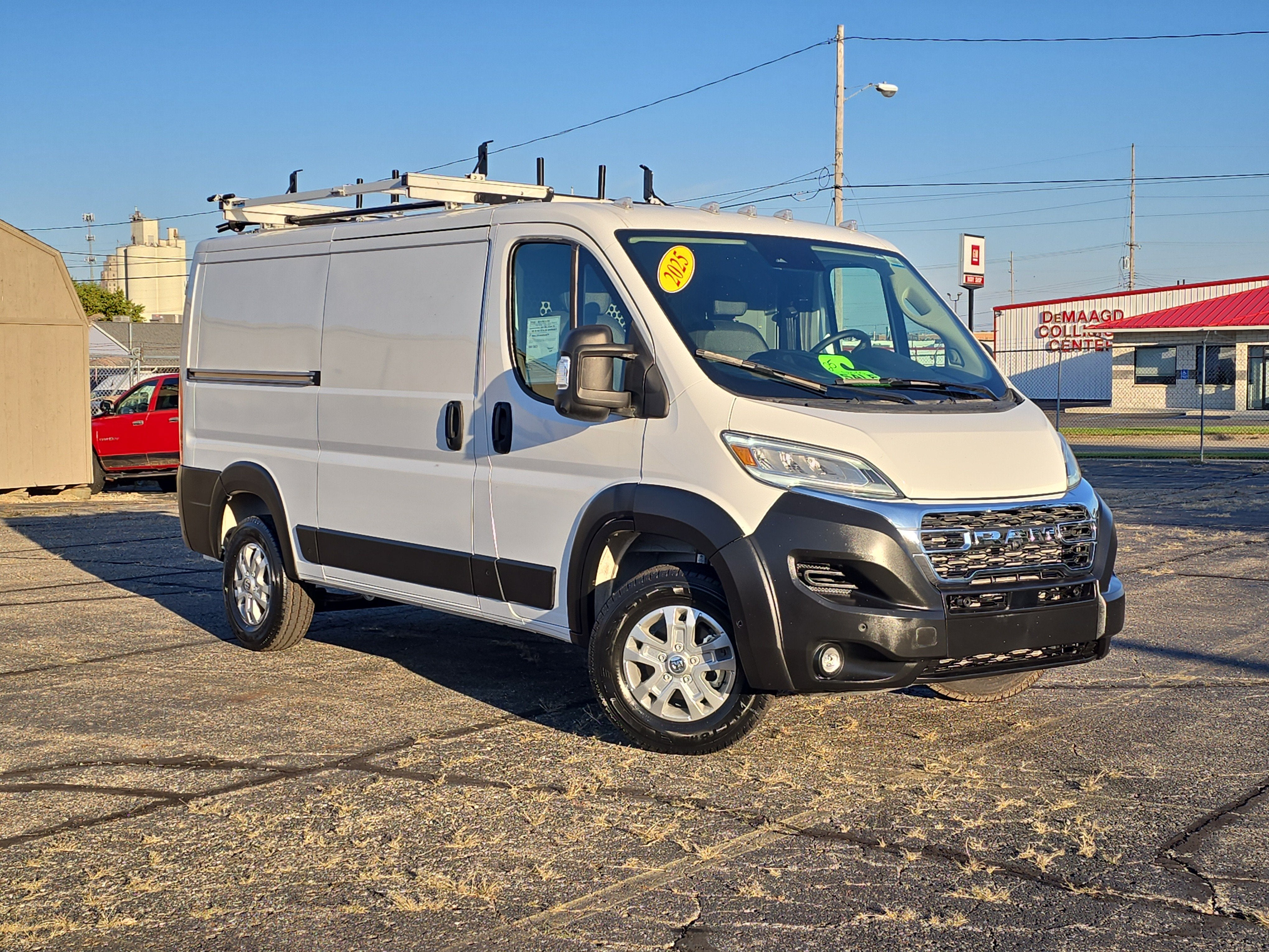 2025 RAM ProMaster 2500 Cargo Van SLT Low Roof 136' WB in Bright White Clearcoat — front three-quarter view