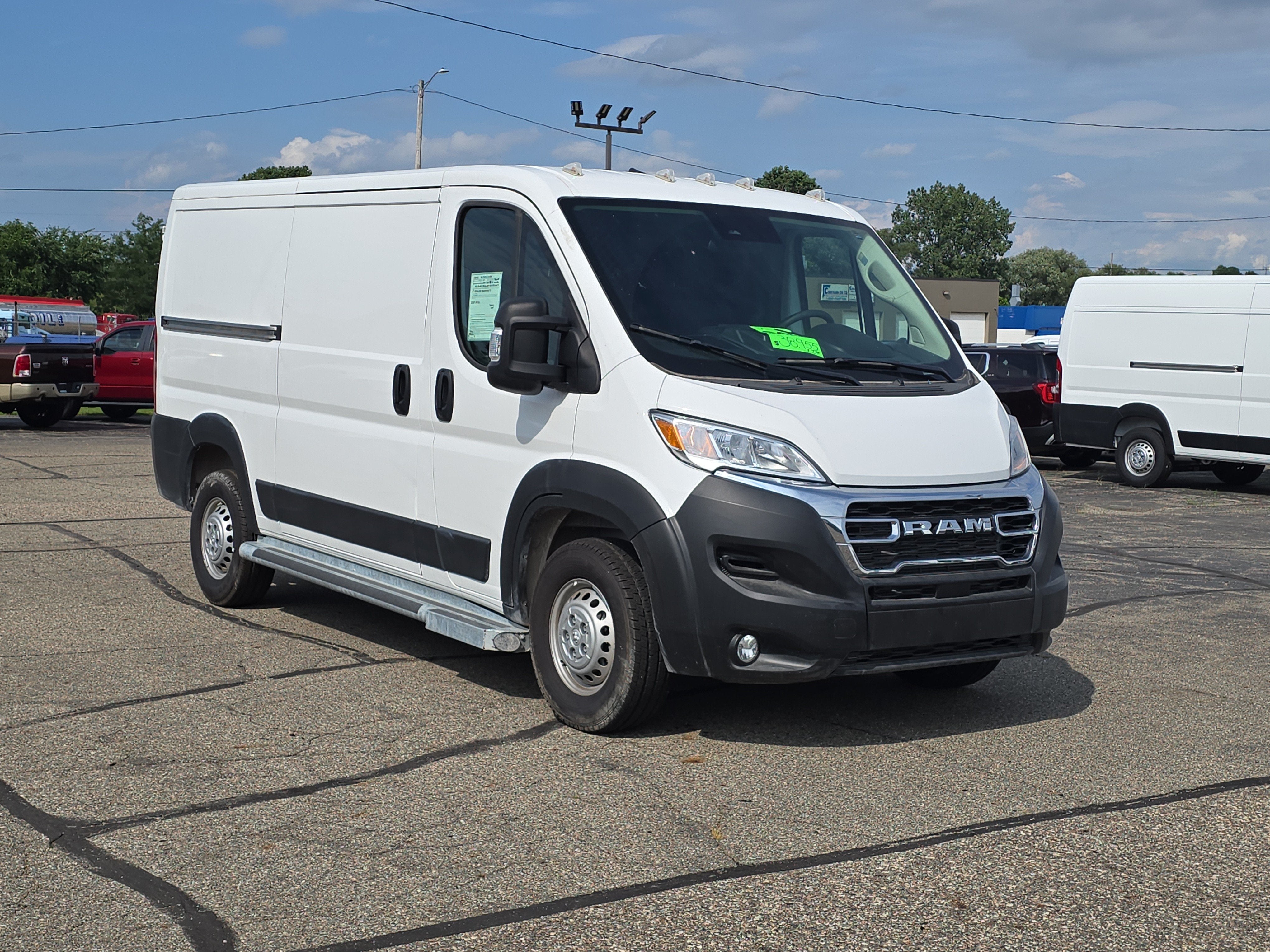 2025 RAM ProMaster 2500 Cargo Van Tradesman Low Roof 136' WB w/Pass Seat in Bright White Clearcoat — front three-quarter view