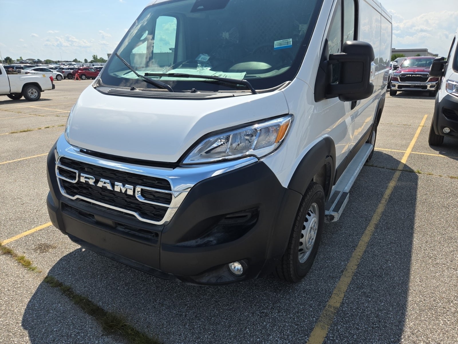 2025 RAM ProMaster 2500 Cargo Van Tradesman Low Roof 136' WB w/Pass Seat in Bright White Clearcoat — front three-quarter view