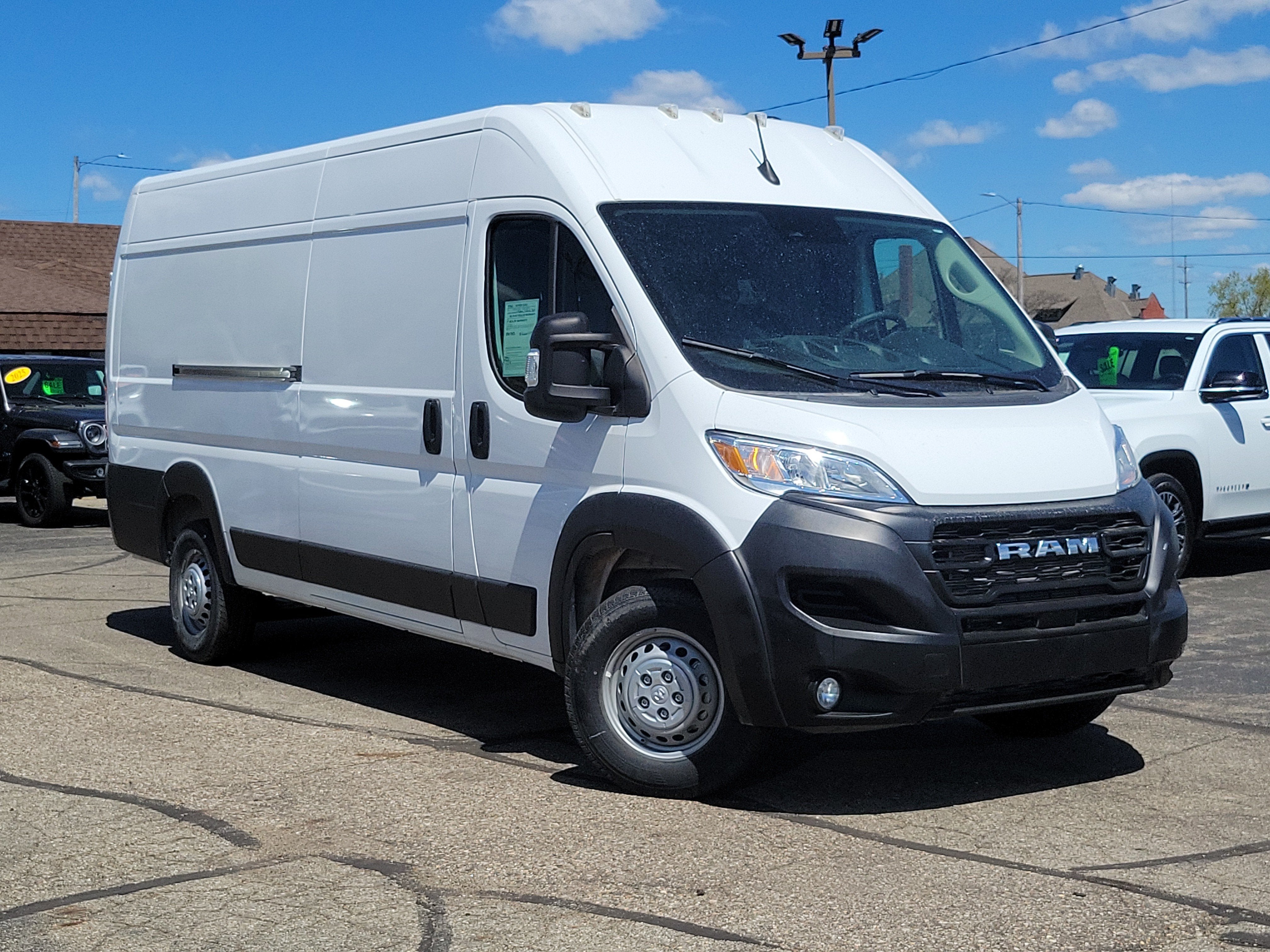 2025 RAM ProMaster 3500 Cargo Van Tradesman High Roof 159' WB EXT in Bright White Clearcoat — front three-quarter view