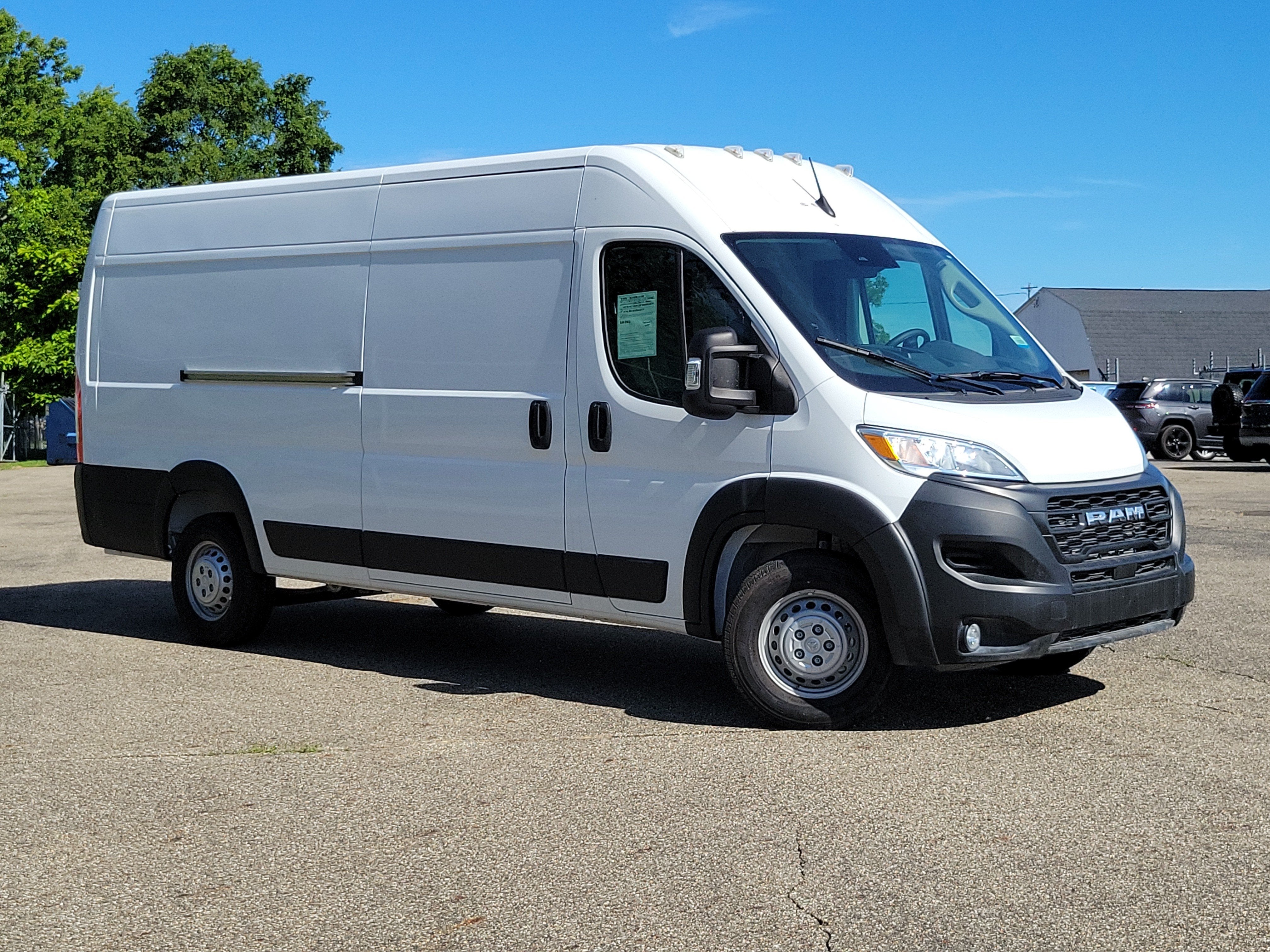 2025 RAM ProMaster 3500 Cargo Van Tradesman High Roof 159' WB EXT in Bright White Clearcoat — front three-quarter view