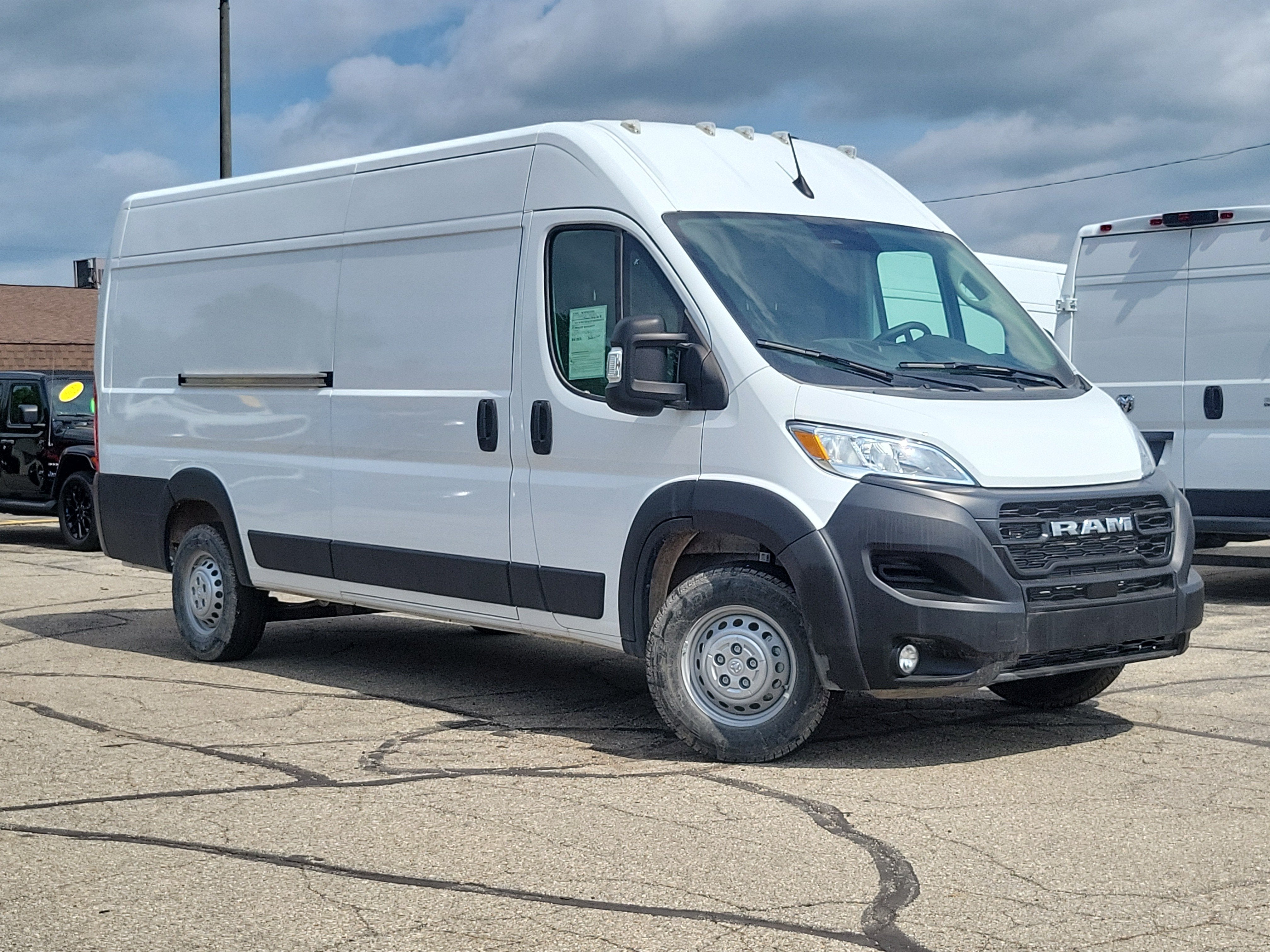 2025 RAM ProMaster 3500 Cargo Van Tradesman High Roof 159' WB EXT in Bright White Clearcoat — front three-quarter view