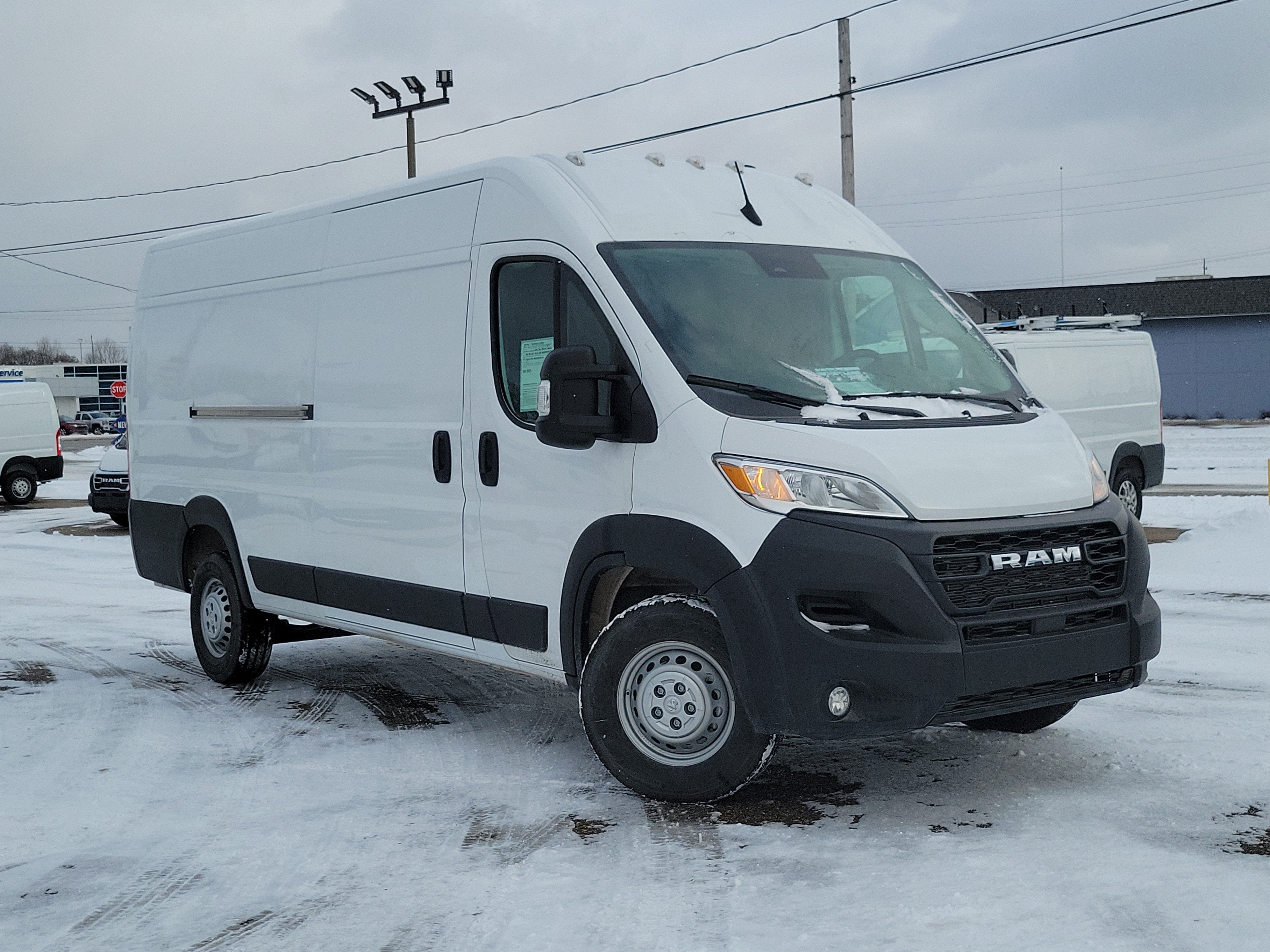 2025 RAM ProMaster 3500 Cargo Van Tradesman High Roof 159' WB EXT in Bright White Clearcoat — front three-quarter view
