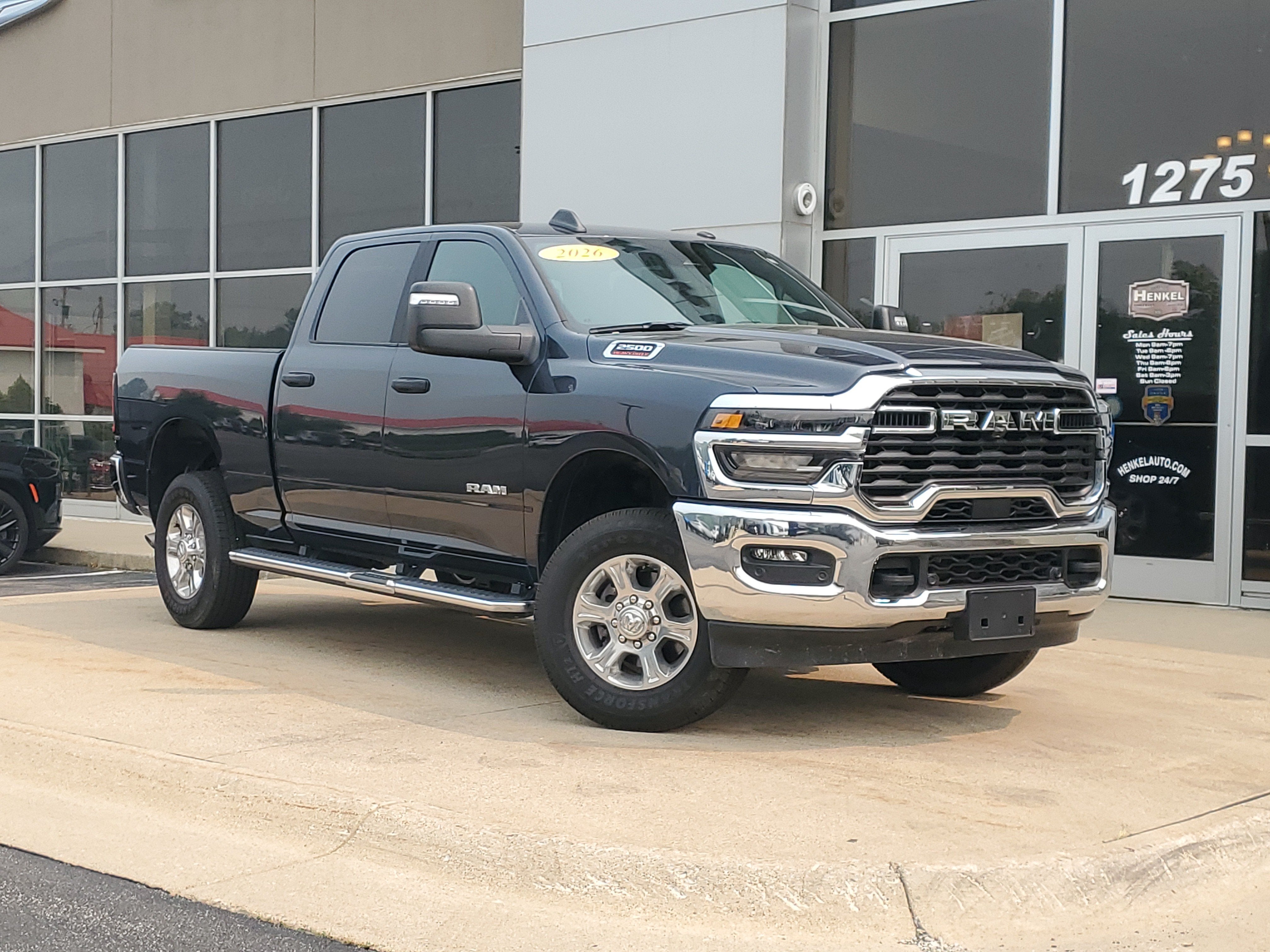 2026 RAM 2500 Big Horn Crew Cab 4x4 6'4' Box in Forged Blue Metallic — front three-quarter view