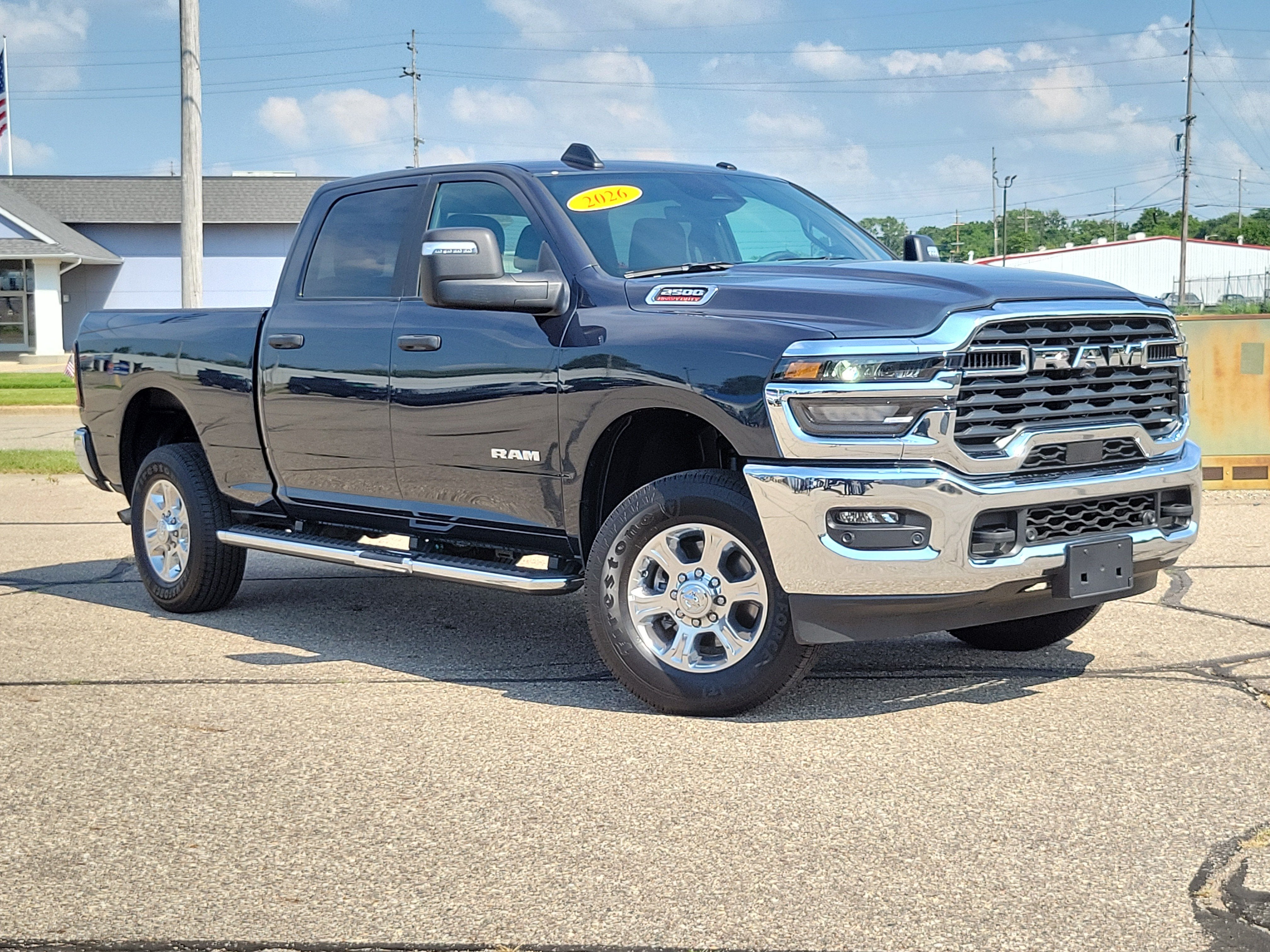 2026 RAM 2500 Big Horn Crew Cab 4x4 6'4' Box in Forged Blue Metallic — front three-quarter view