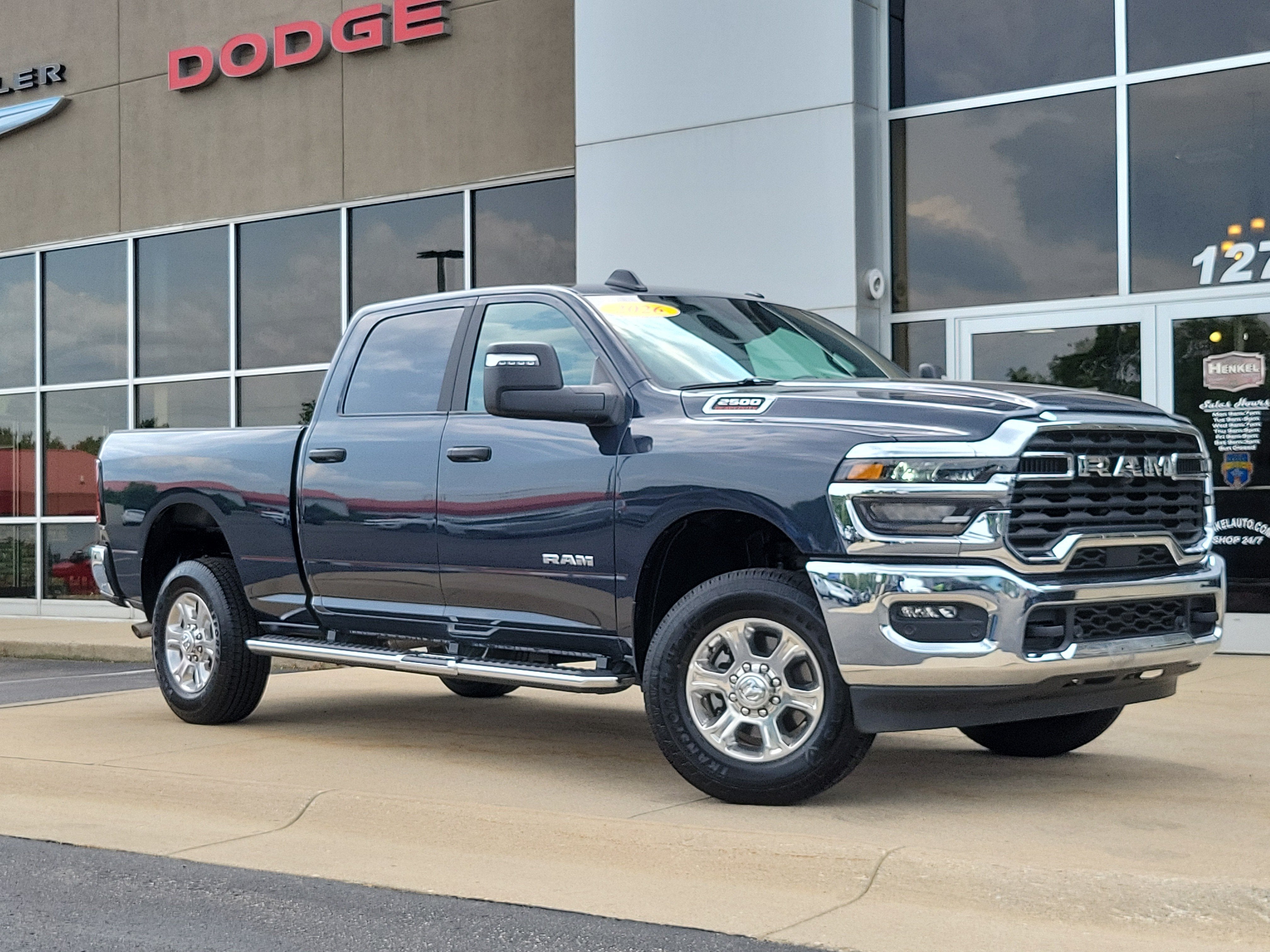 2026 RAM 2500 Big Horn Crew Cab 4x4 6'4' Box in Forged Blue Metallic — front three-quarter view