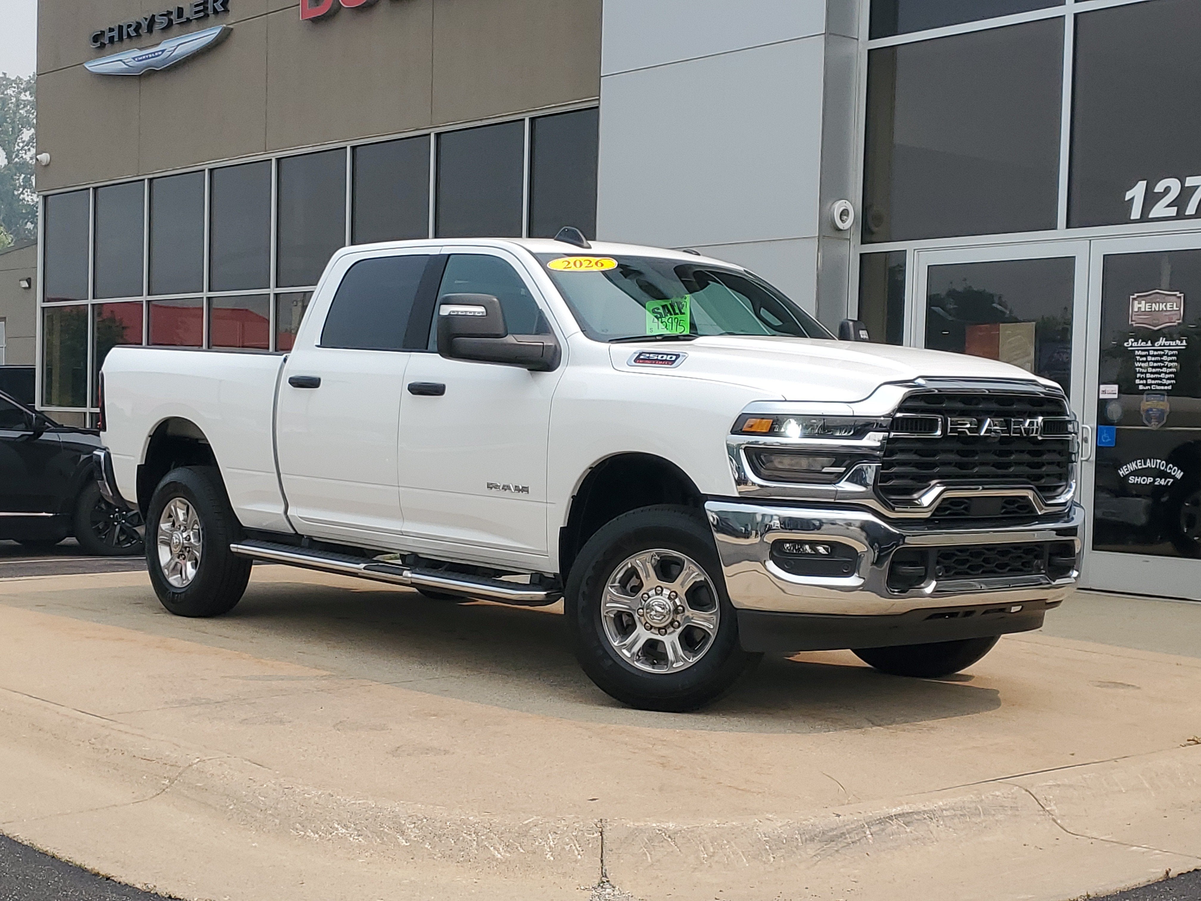 2026 RAM 2500 Big Horn Crew Cab 4x4 6'4' Box in Bright White Clearcoat — front three-quarter view
