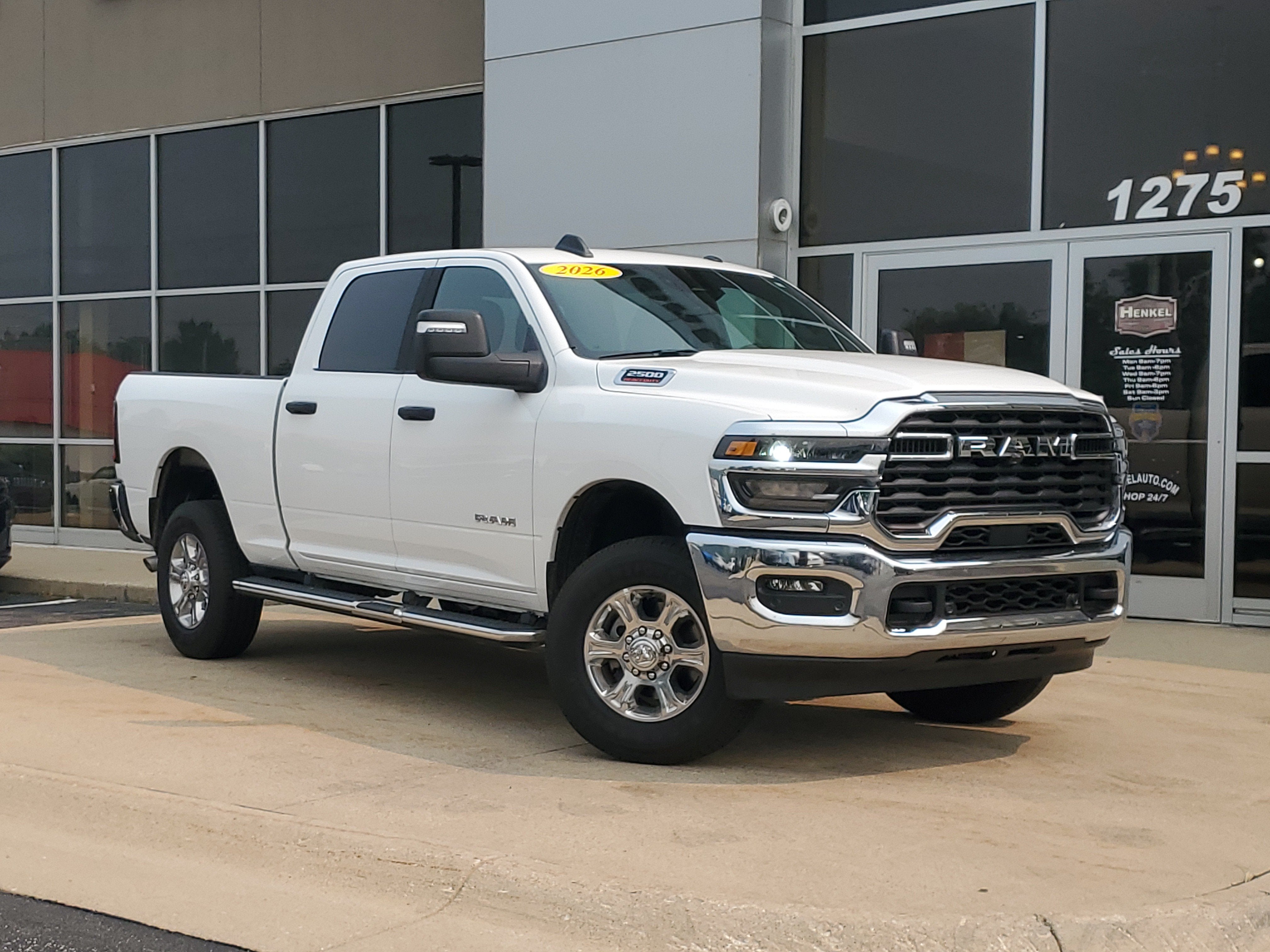 2026 RAM 2500 Big Horn Crew Cab 4x4 6'4' Box in Bright White Clearcoat — front three-quarter view