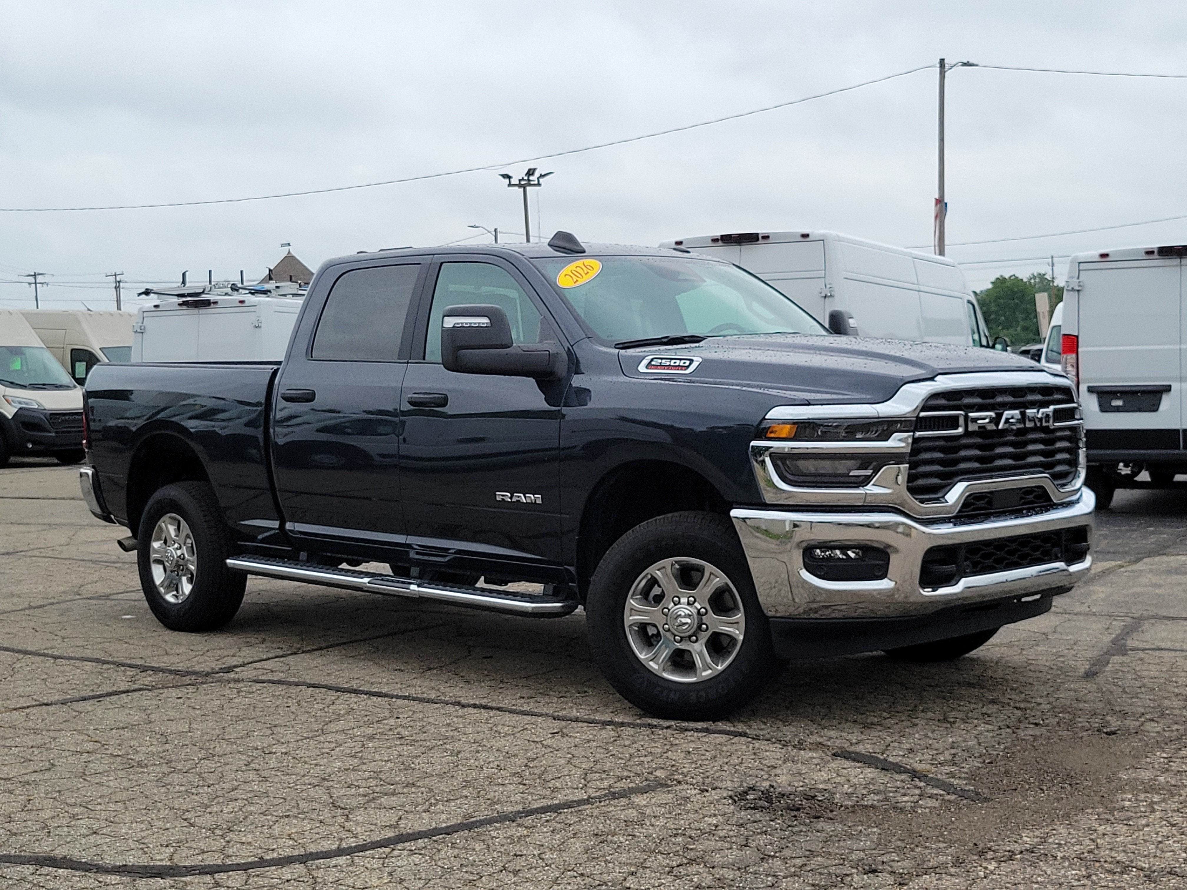 2026 RAM 2500 Big Horn Crew Cab 4x4 6'4' Box in Forged Blue Metallic — front three-quarter view