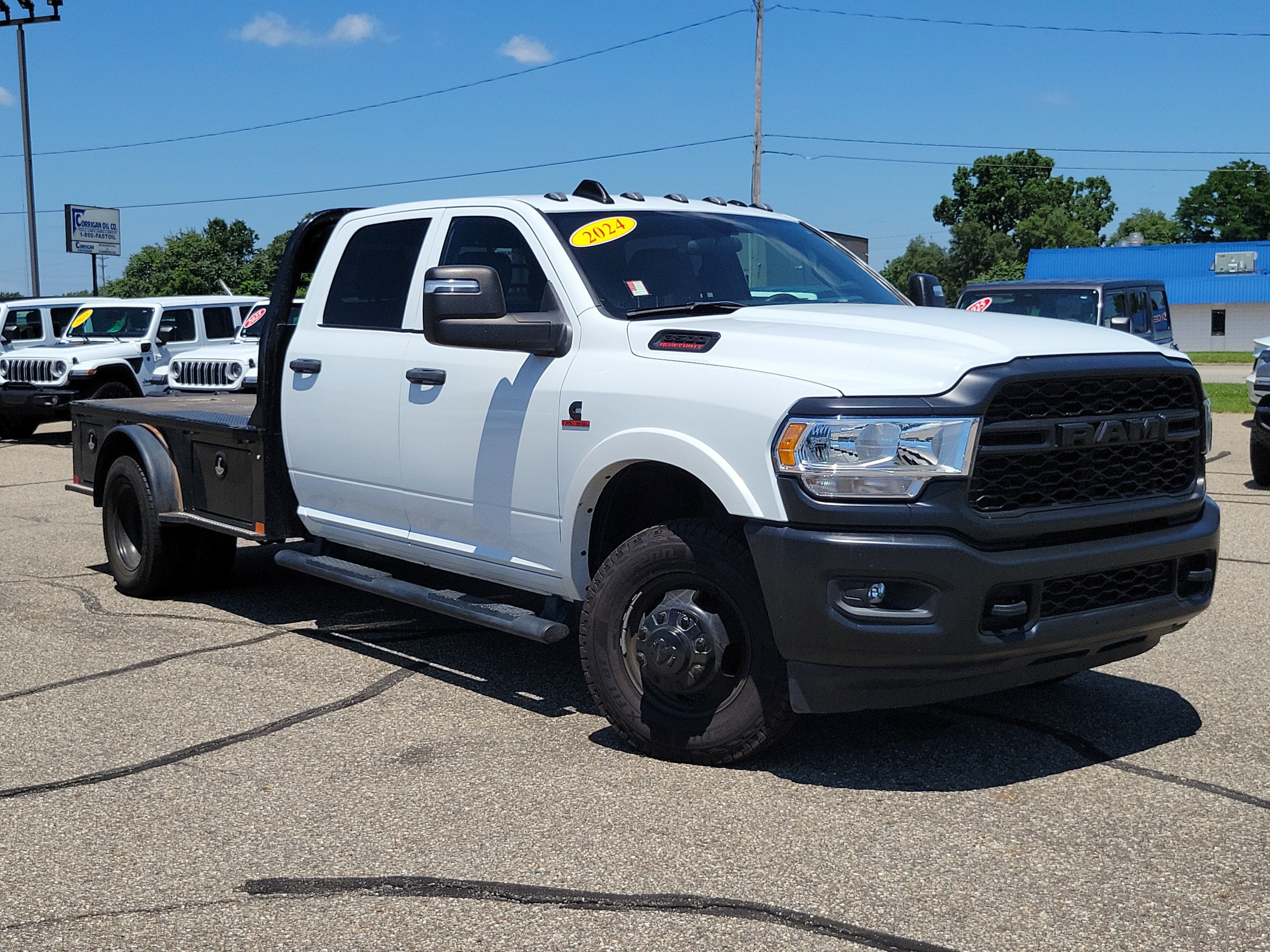 2024 RAM 3500 Chassis Tradesman in Bright White Clearcoat — front three-quarter view