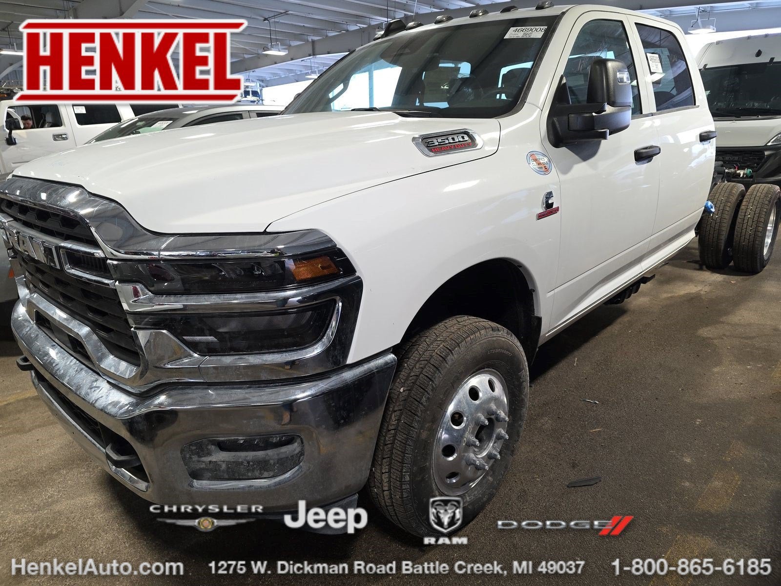 2025 RAM 3500 Chassis Tradesman/Big Horn in Bright White Clearcoat — front three-quarter view
