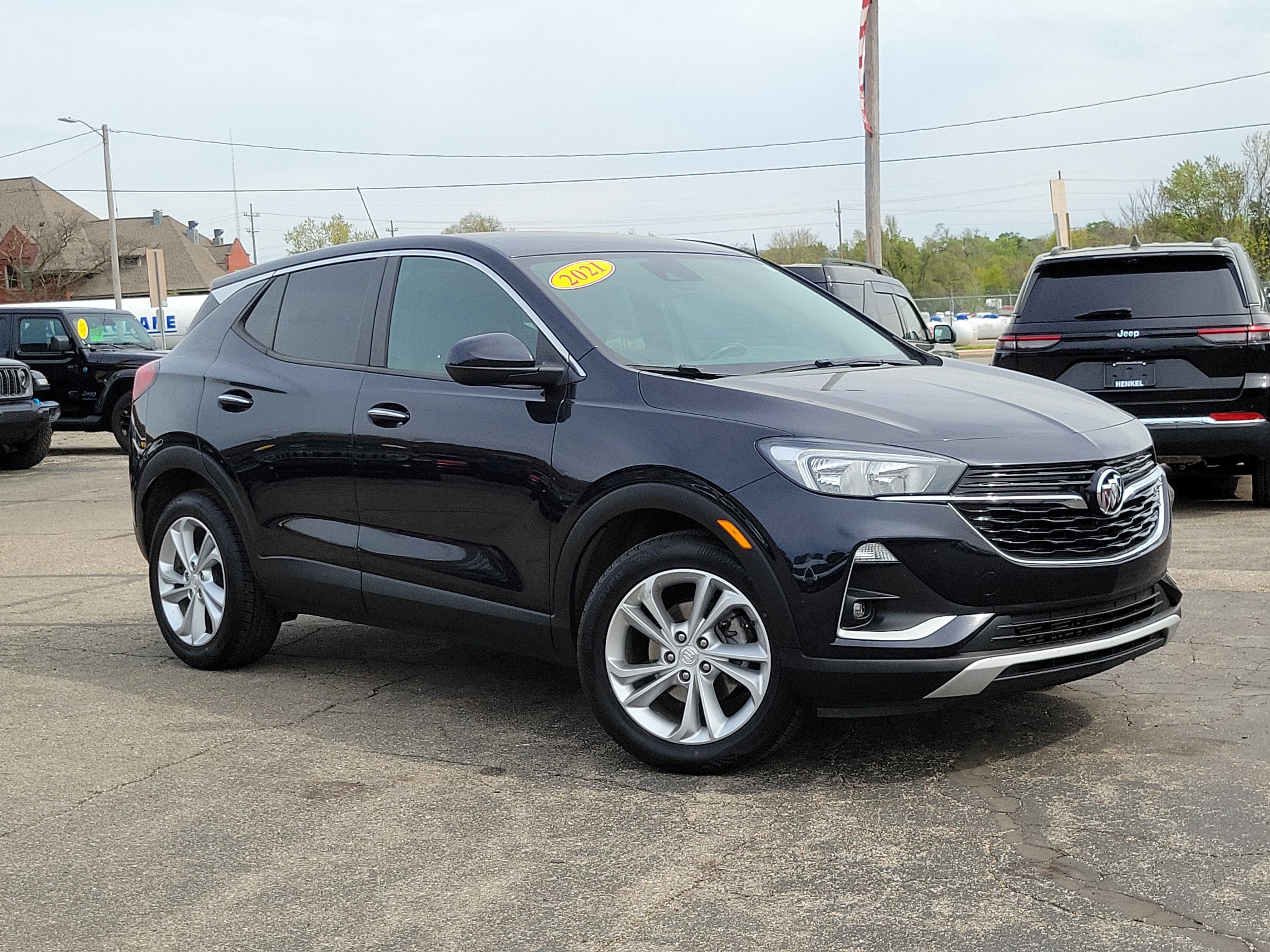 2021 Buick Encore GX FWD Preferred in Dark Moon Blue Metallic — front three-quarter view