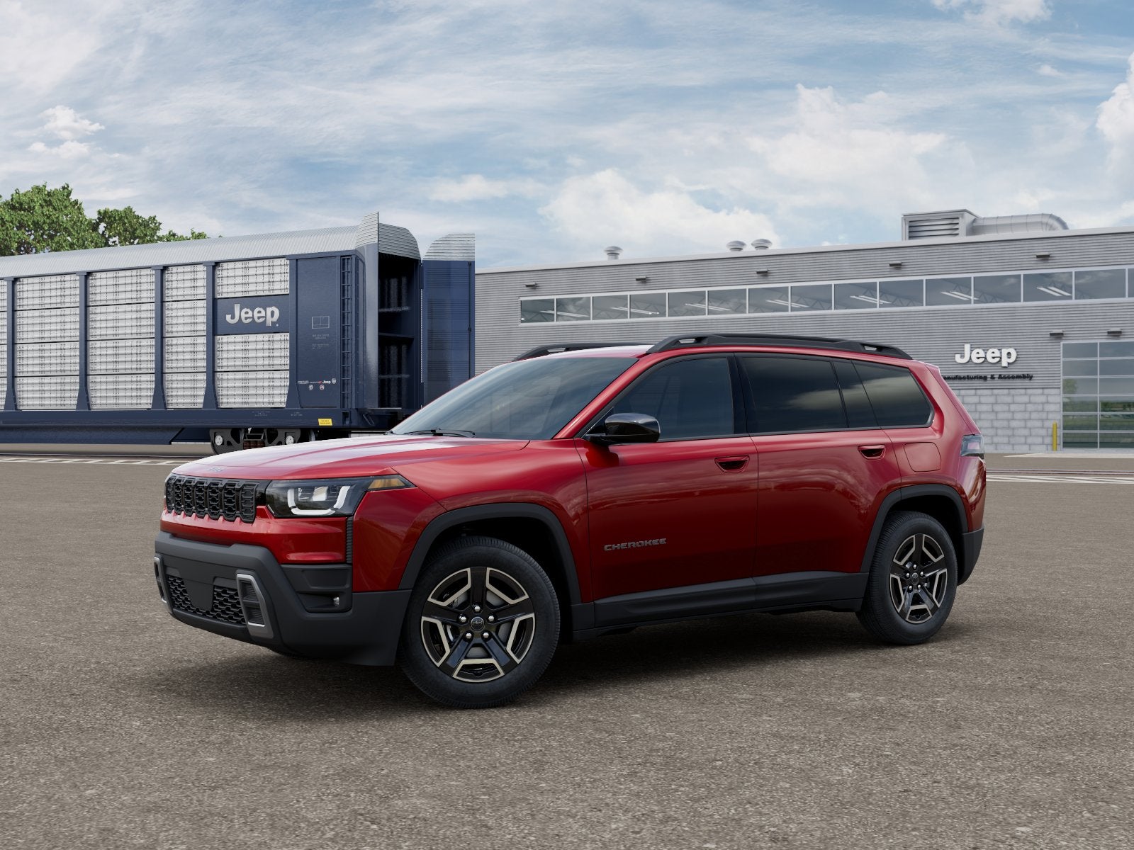 2026 Jeep Cherokee CHEROKEE LAREDO 4X4 in Red Hot Pearlcoat — front three-quarter view